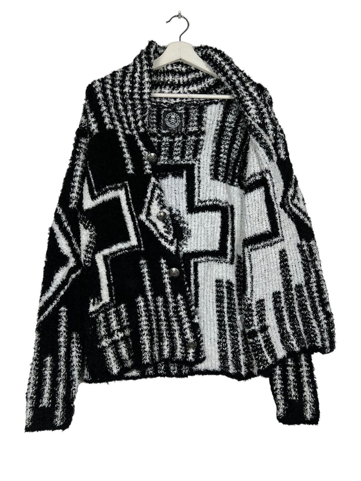 Hysteric Glamour 🔥 DIVINER TEAM RECKLESS LIFE FLEECE KNITTED CARDIGAN Size US M / EU 48-50 / 2 - 9 Thumbnail