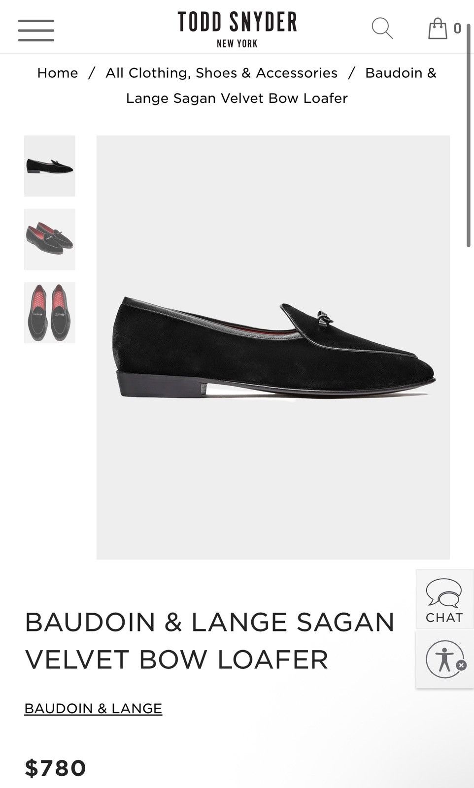 Baudoin & Lange Baudoin & Lange sagan velvet bow loafer shoes Size US 12.5 / EU 45-46 - 9 Thumbnail