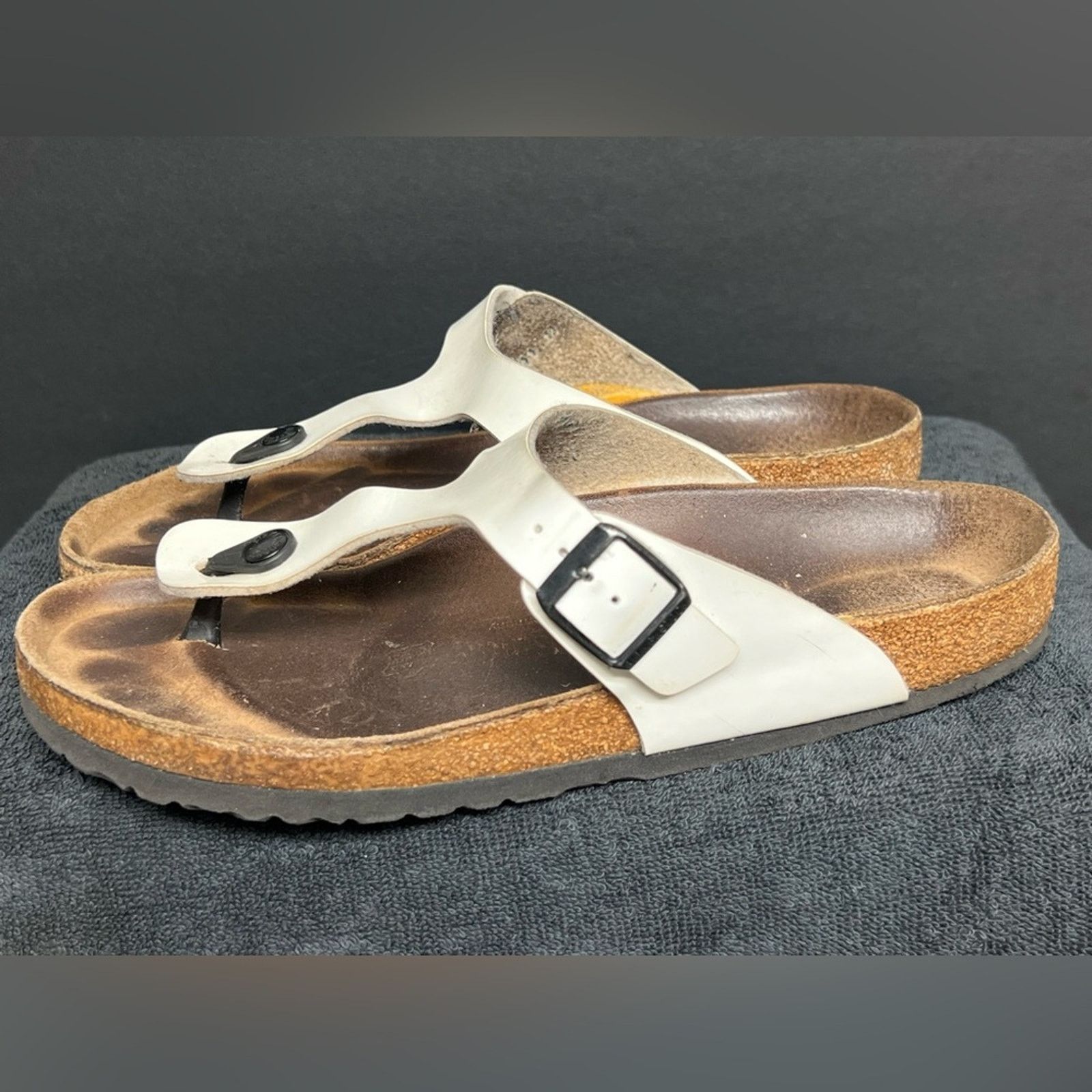 Birkenstock Birkenstock Gizeh Birko Sandal Sz 42 EU 11 US White Leather Size US 11 / IT 41 - 2 Thumbnail