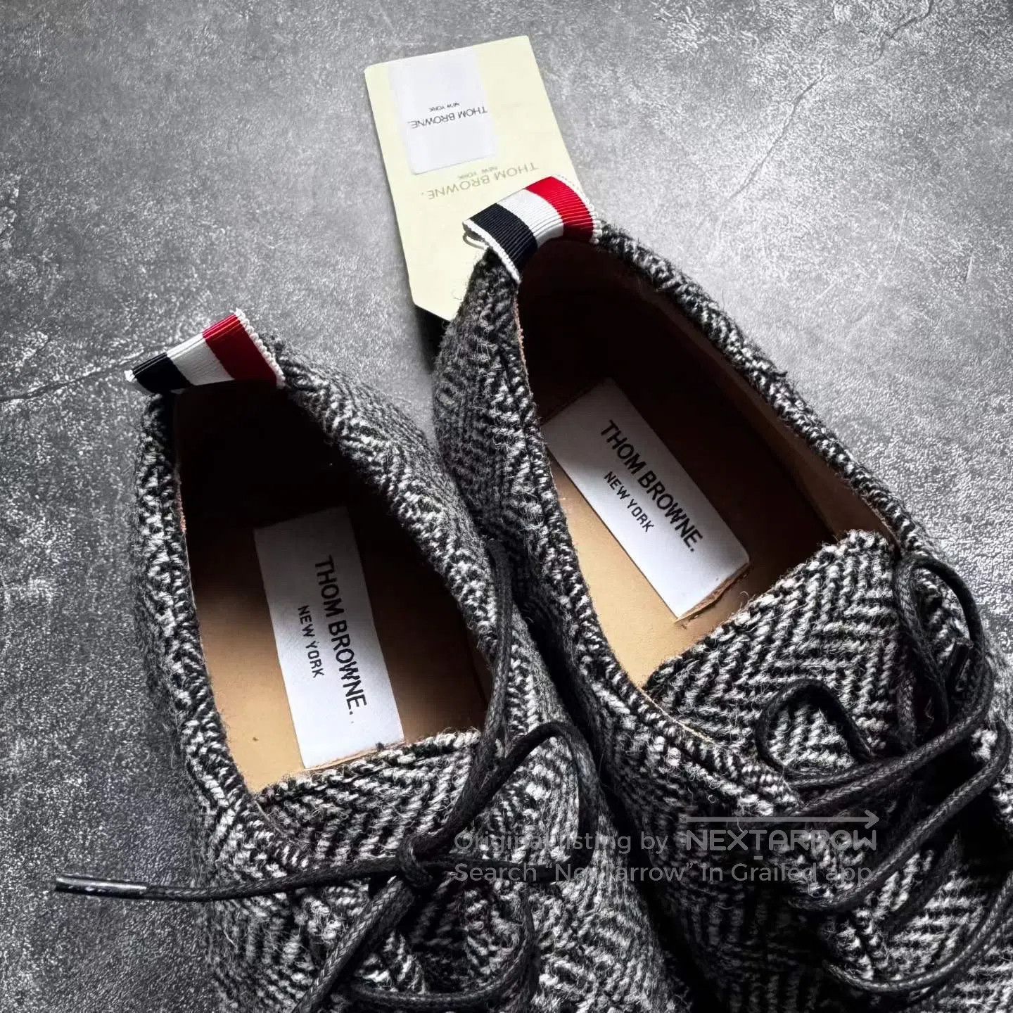 Thom Browne Thom Browne Thom Browne Herringbone Wool Leather Shoes| Size US 9 / EU 42 - 7 Thumbnail