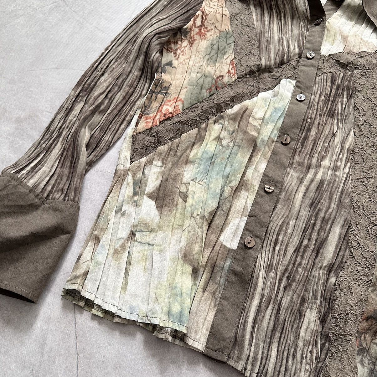 Pleats Please Issey Miyake Bonita Issey Miyake Pleats Please Style Pleated Lace Shirt Size M / US 6-8 / IT 42-44 - 5 Thumbnail