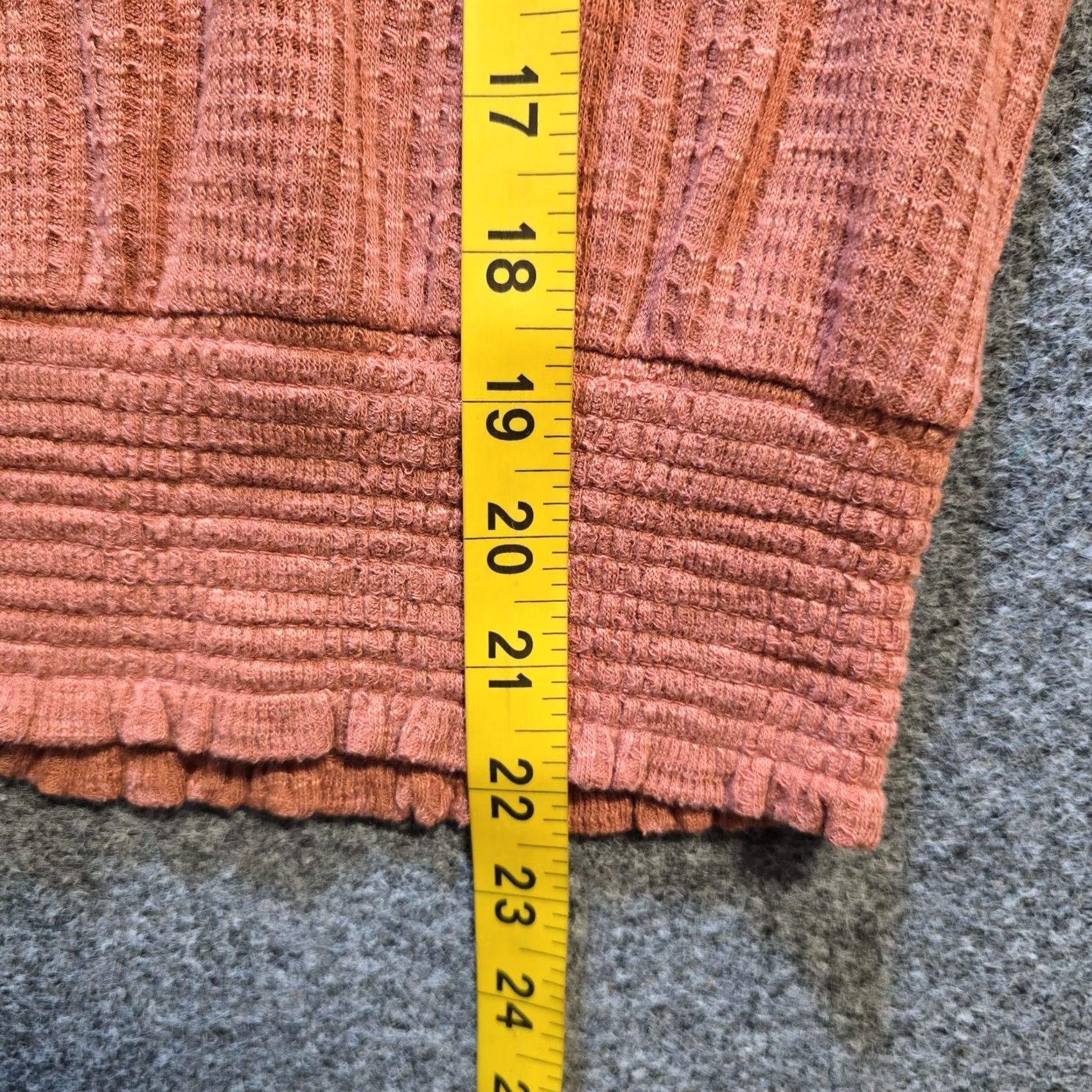 Free People Free People Top Womens Size Small Orange Long Sleeve High Neck Textured Casual Shirt Size S / US 4 / IT 40 - 7 Thumbnail