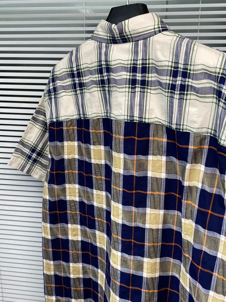 Loewe LOEWE Short-sleeved shirt, patchwork plaid Size L / US 10 / IT 46 - 8 Thumbnail