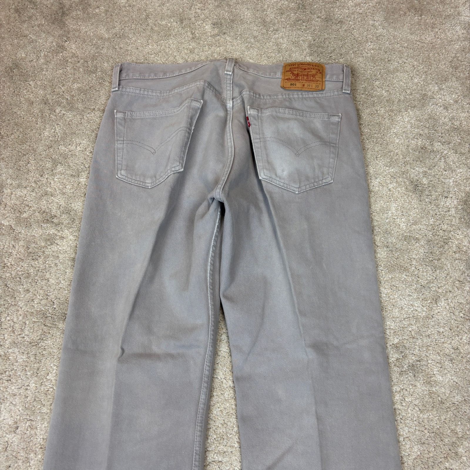 Levi's × Vintage Vintage 90s Levi's 501 Straight Leg Gray Denim Jeans 36x30 Size US 36 / EU 52 - 4 Thumbnail