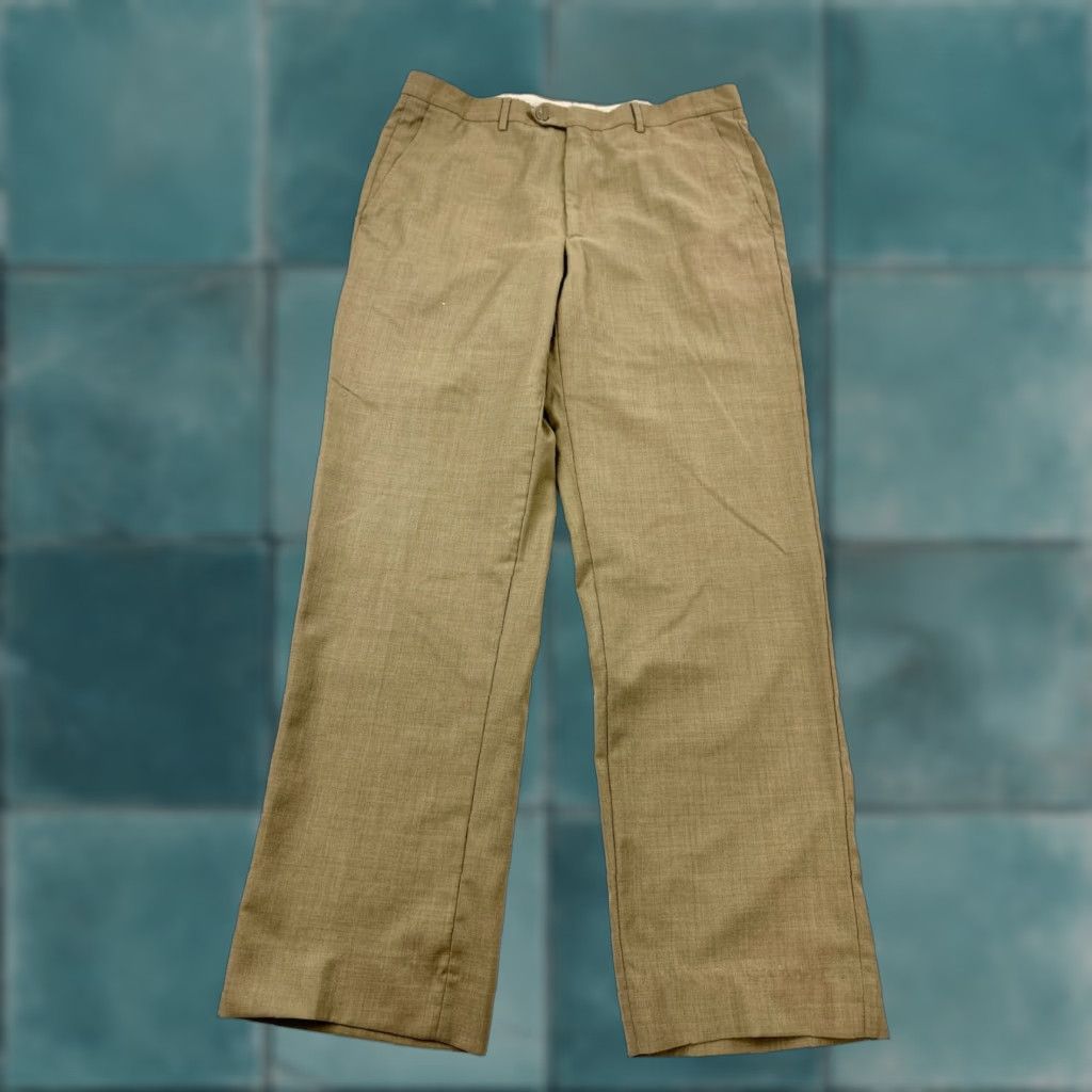 Vintage Santorelli Pants Mens 36 Green Dress Luxury Serge Straight Slash Pocket Preppy Size US 36 / EU 52 - 1 Thumbnail
