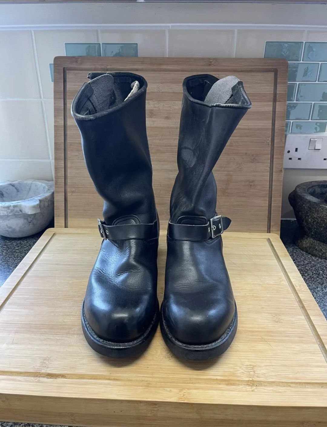 Harley Davidson Vintage Leather Harness Engineer MOTORCYCLE BOOTS Harley Size US 9.5 / EU 42-43 - 1 Thumbnail