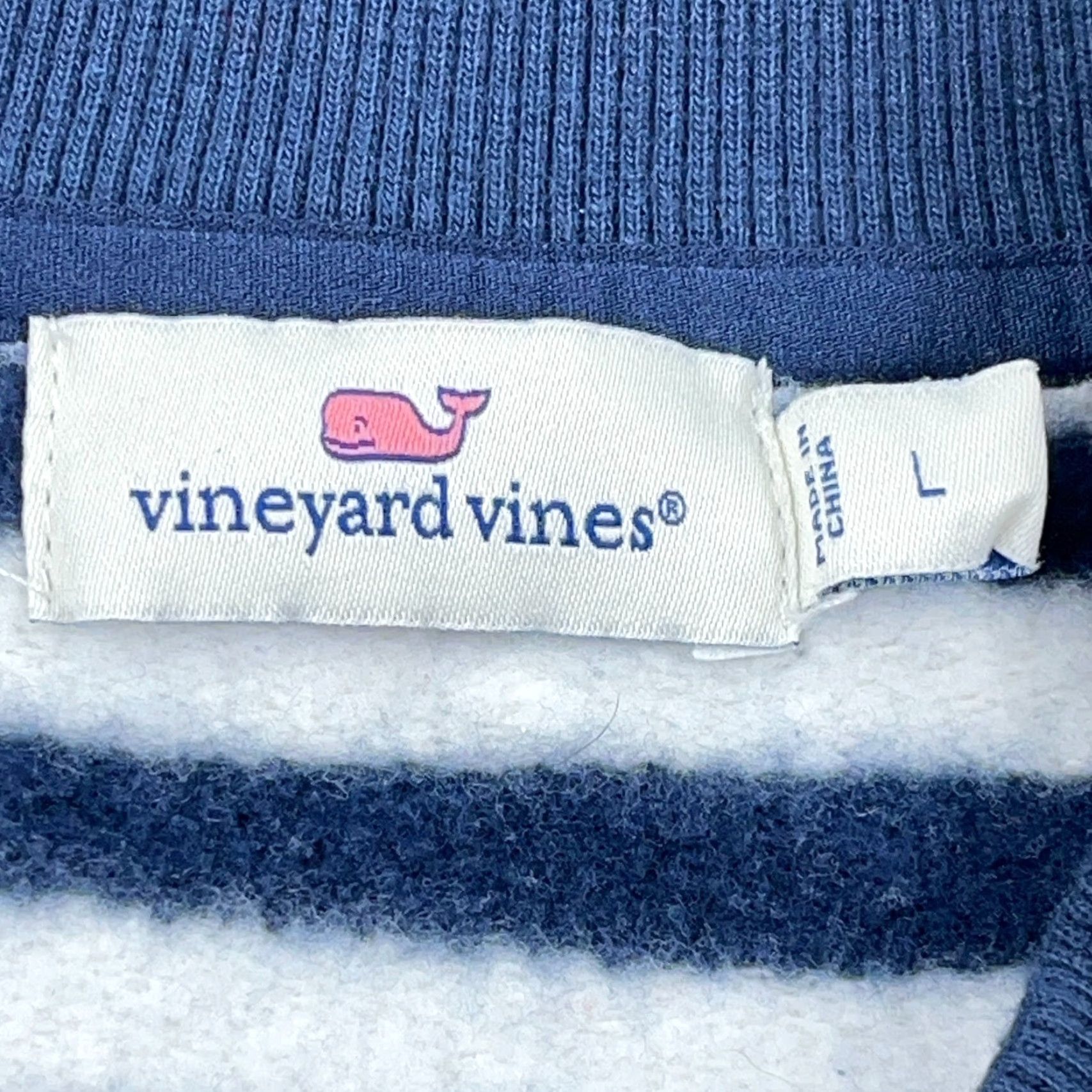 Vineyard Vines VINTAGE Vineyard Vines Sweater Women Large Blue White Striped Knit Pullover All Seasons Casual Size L / US 10 / IT 46 - 3 Thumbnail