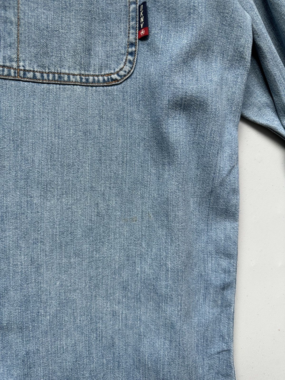 DKNY Vintage 90s Dkny Denim Shirt Oversized Button Up Shirt Size US XL / EU 56 / 4 - 9 Thumbnail