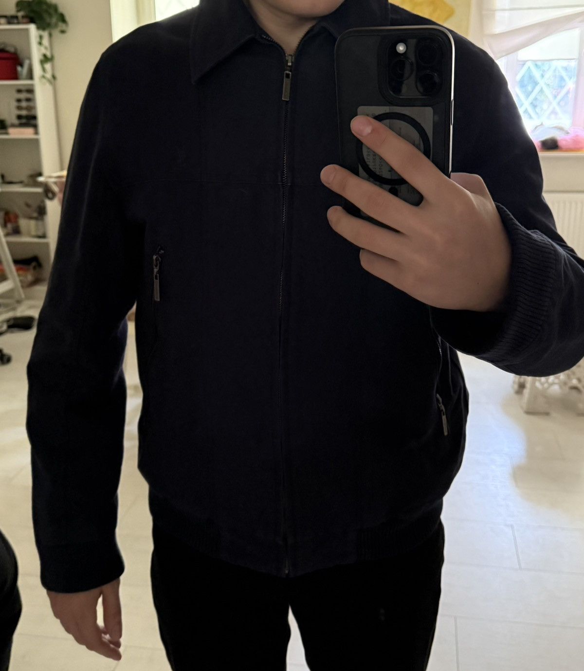 Yves Saint Laurent Cotton YSL Jacket Blue/Navy Soft YSL Bomber Size US M / EU 48-50 / 2 - 25 Thumbnail
