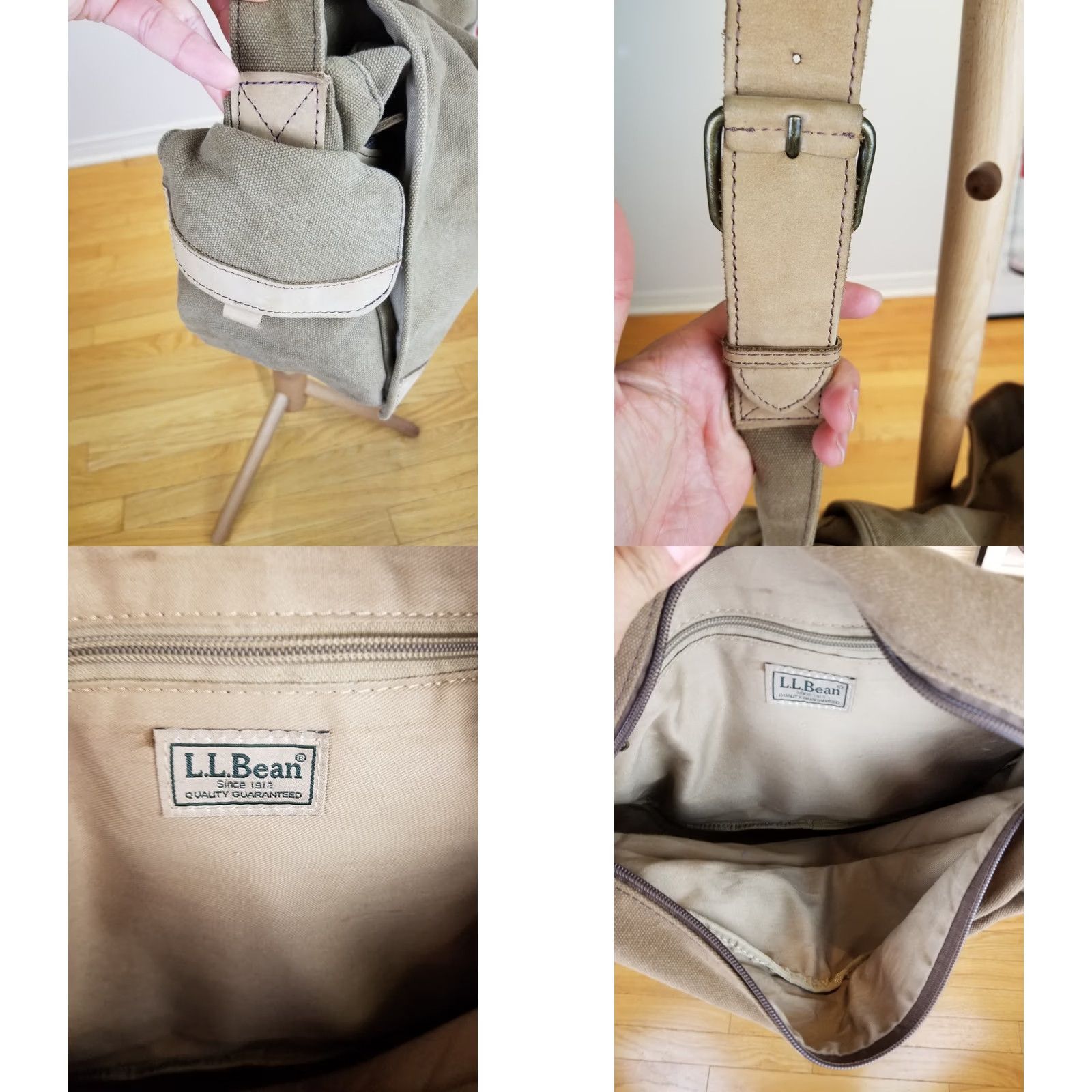 Vintage VINTAGE LL BEAN CANVAS LEATHER TRIM CROSS MESSENGER BAG Size ONE SIZE - 8 Thumbnail