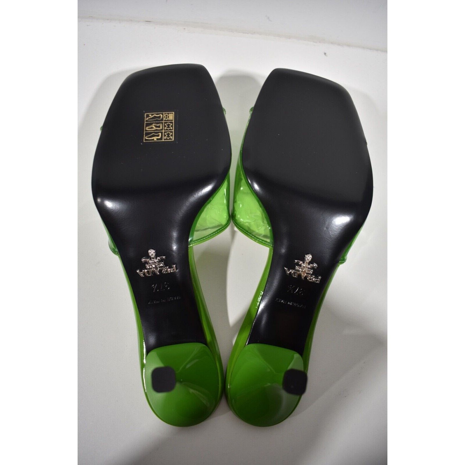 Prada Plexiglas PVC Leather Backless Sandal Mule Heel Pump 37.5 Size US 7.5 / IT 37.5 - 12 Thumbnail
