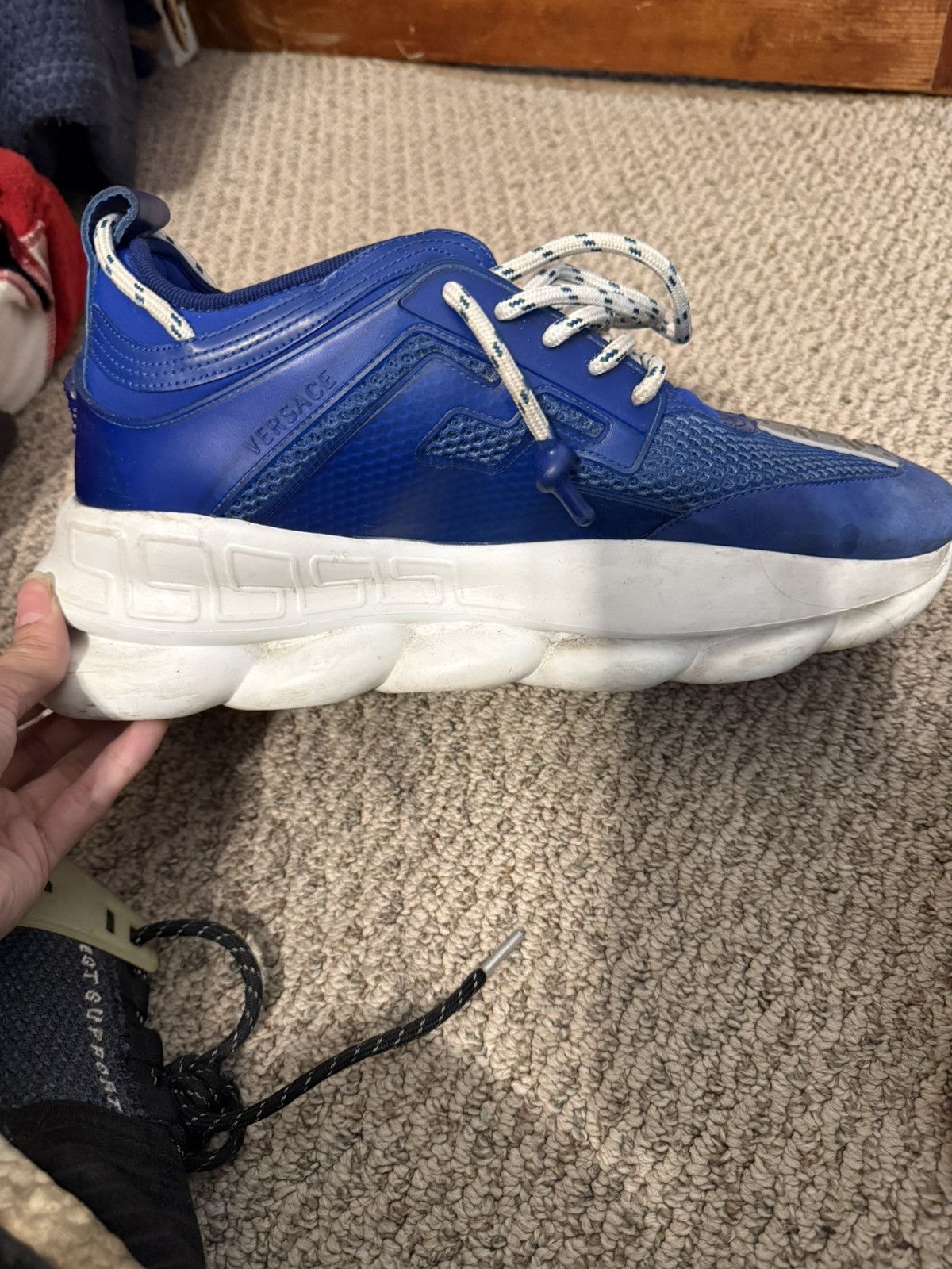 Versace Versace Chain Reaction Mesh Rubber Suede Blue 46 Size US 12 / EU 45 - 15 Thumbnail