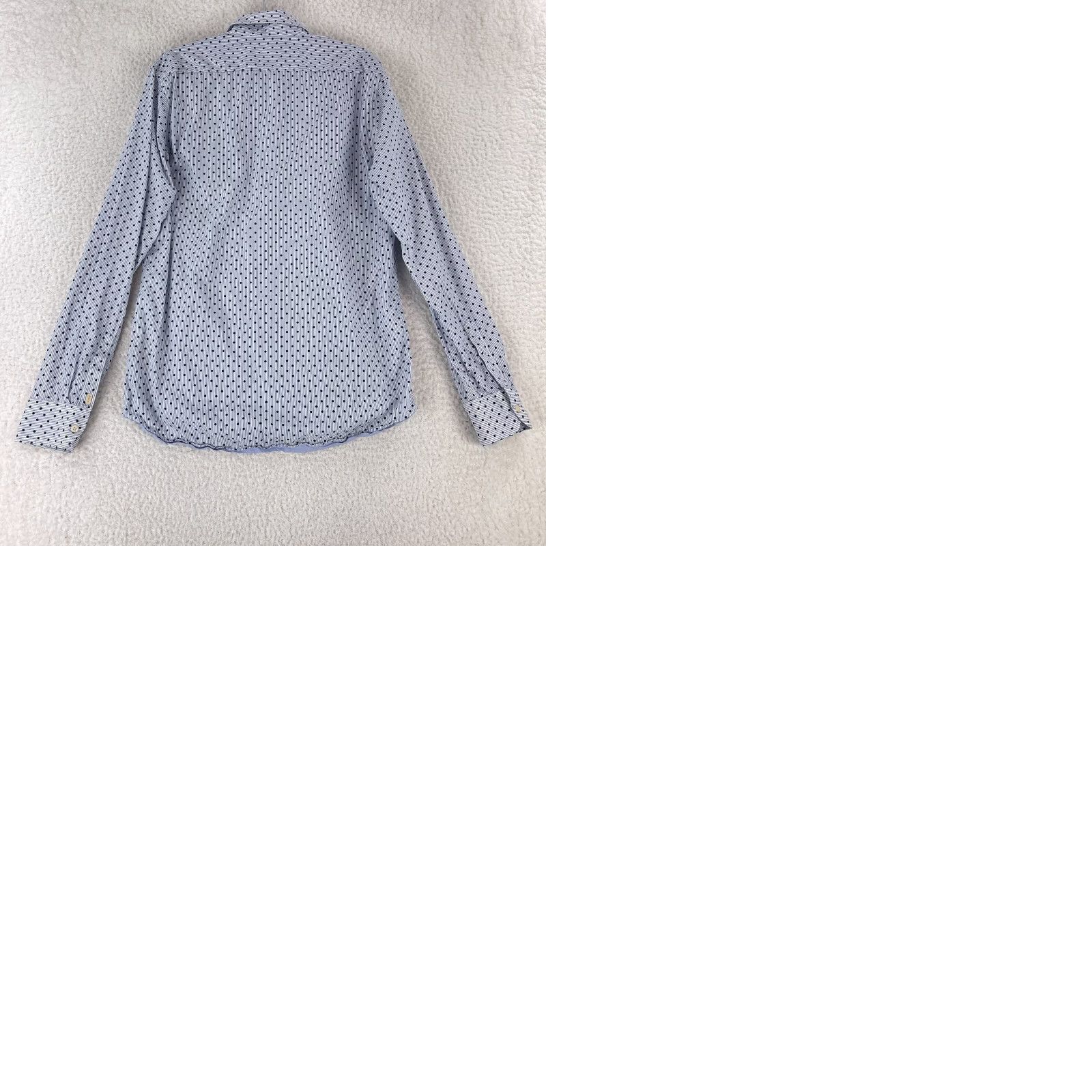Scotch & Soda Scotch & Soda Aloha London Blue Polka Dot Button-Up Shirt Mens XL Long Sleeve Shirt Size US XL / EU 56 / 4 - 10 Thumbnail