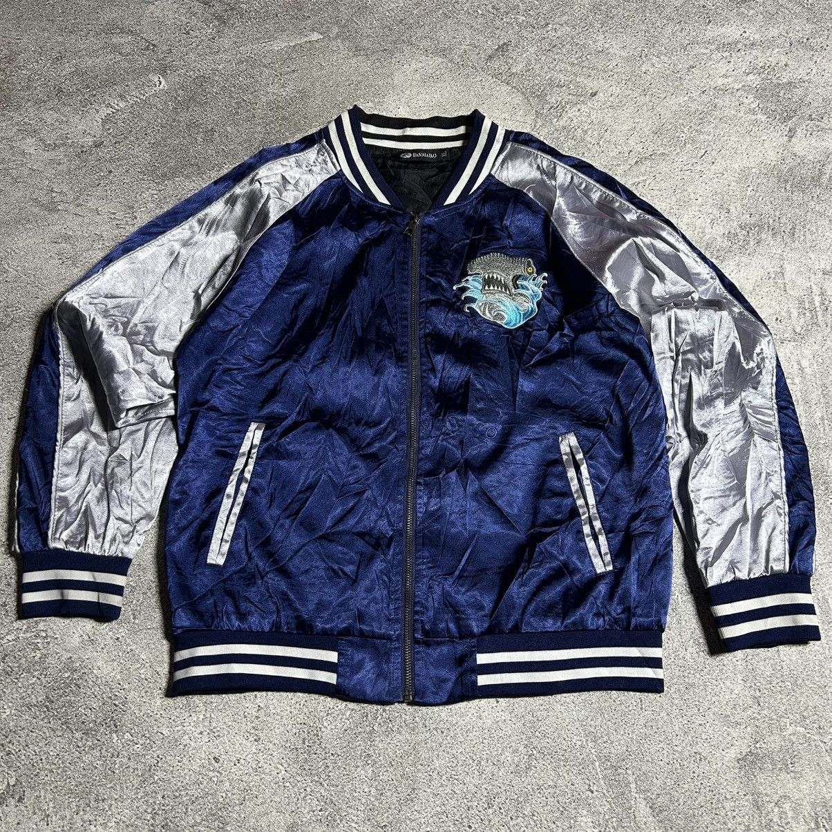 Japanese Brand Vintage Bombers Jacket Sukajan BANMABAO Size US L / EU 52-54 / 3 - 5 Thumbnail