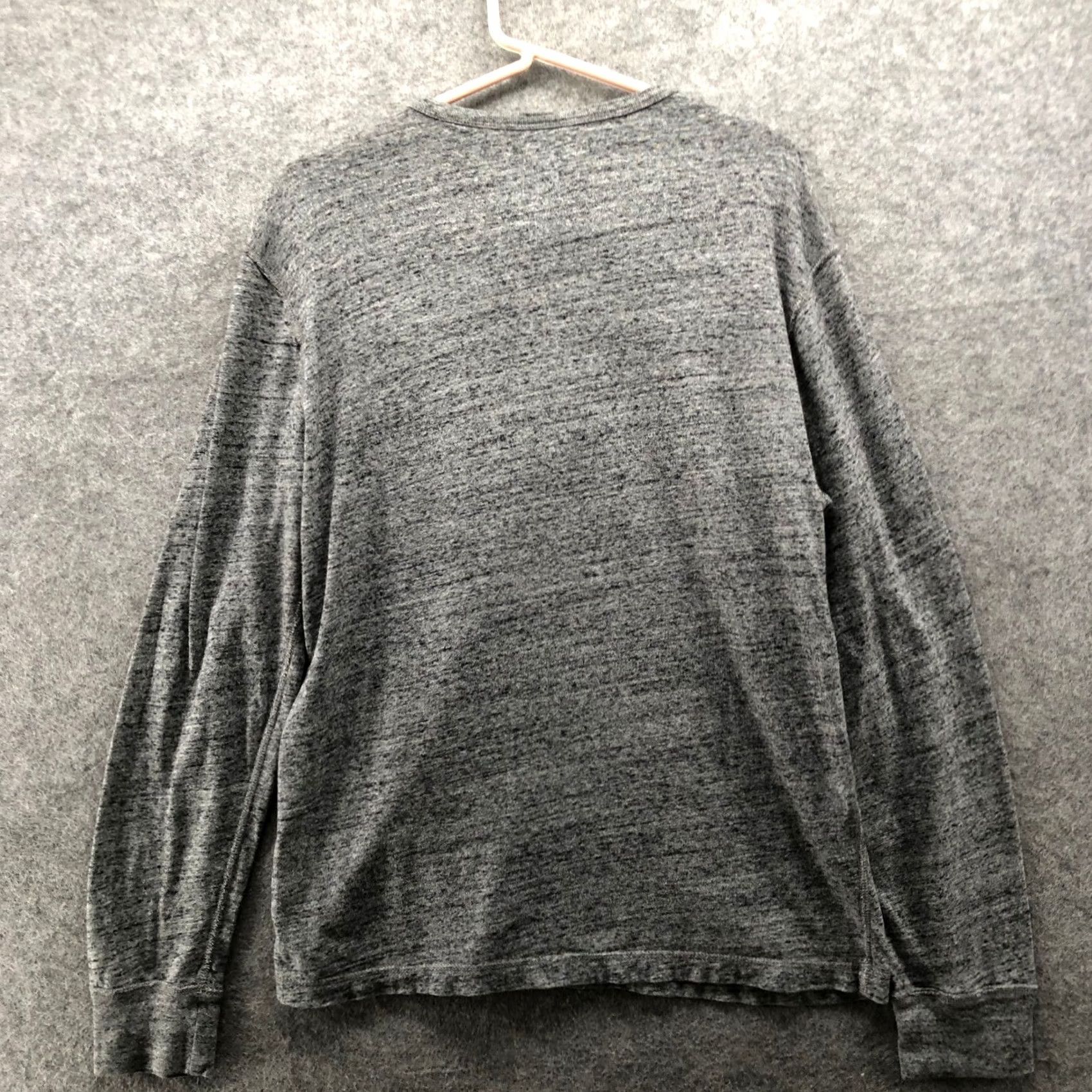 J.Crew J. Crew Henley Long Sleeve T-Shirt Mens M Gray Heather Knit Cotton Size US M / EU 48-50 / 2 - 2 Thumbnail