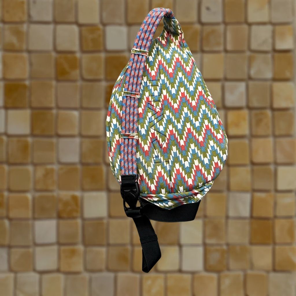 KAVU KAVU Rope Bag Sling - Multicolor Geometric Pattern Travel Backpack Size ONE SIZE - 1 Thumbnail