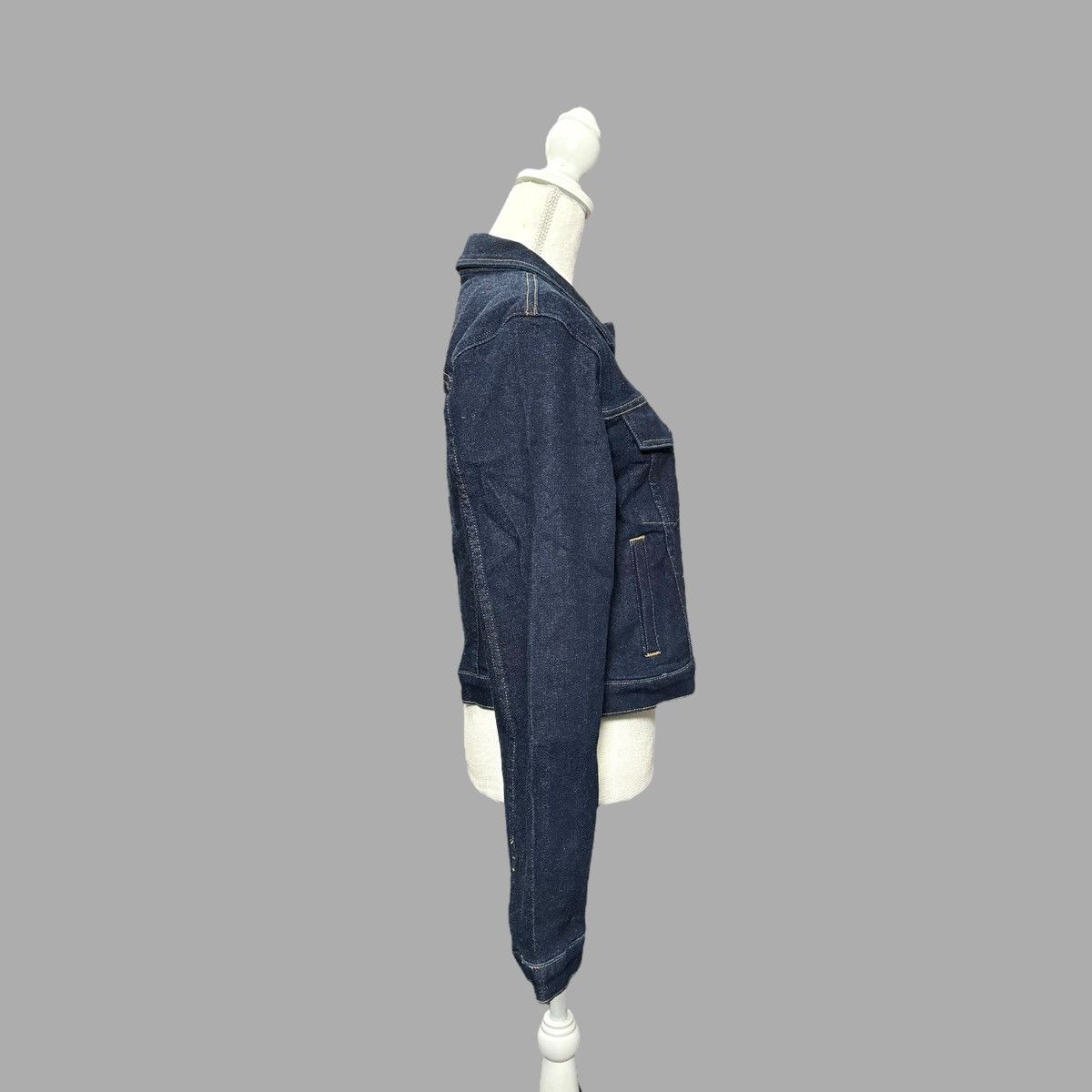 Good American Good American Women’s Jean Blue Stretch Crop Jacket Sz M Size M / US 6-8 / IT 42-44 - 8 Thumbnail