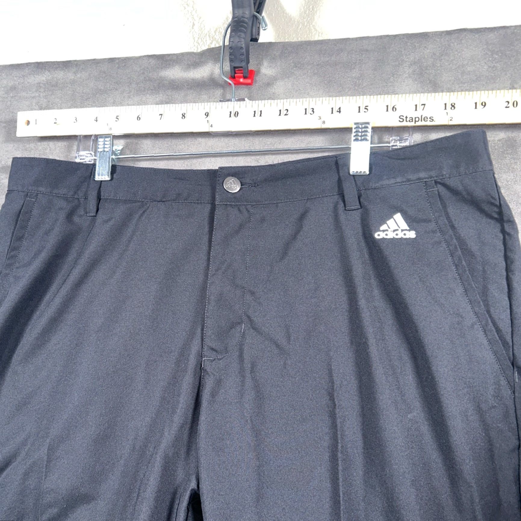 Adidas Adidas Shorts Mens 38 Black Flat Front Performance Tech Chino Golf Stretch Casual Shorts Mens 38 Black Chino Golf Size US 38 / EU 54 - 3 Thumbnail
