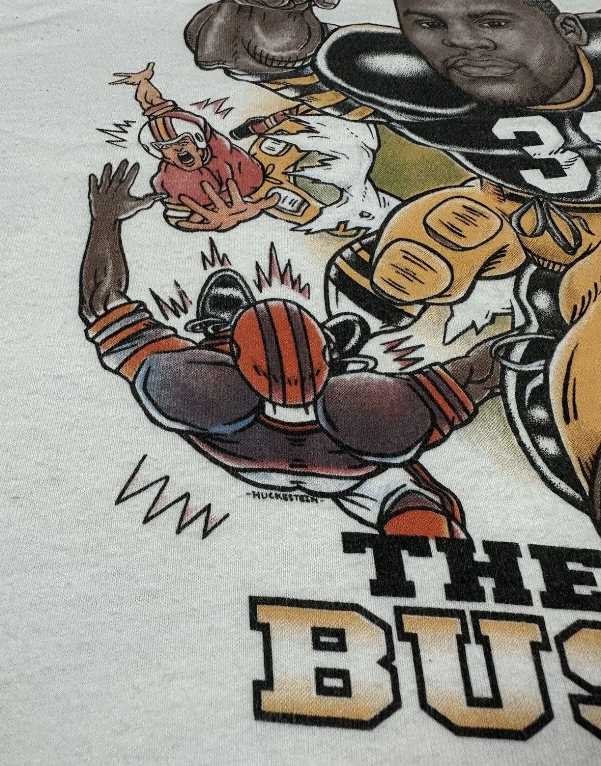 NFL Vintage Jerome Bettis Caricature Tee Pittsburgh Steelers Bus Size US XXL / EU 58 / 5 - 8 Thumbnail