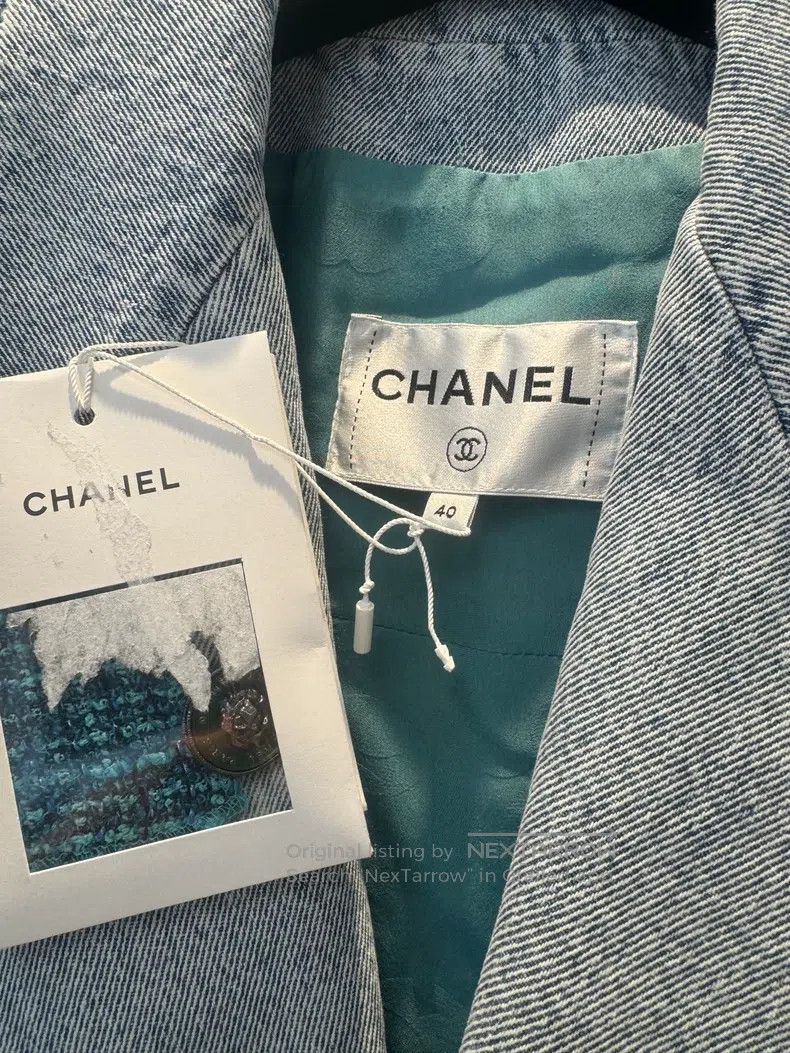 Chanel Chanel 22 Spring and Summer Blue Denim jacket Size S / US 4 / IT 40 - 5 Thumbnail