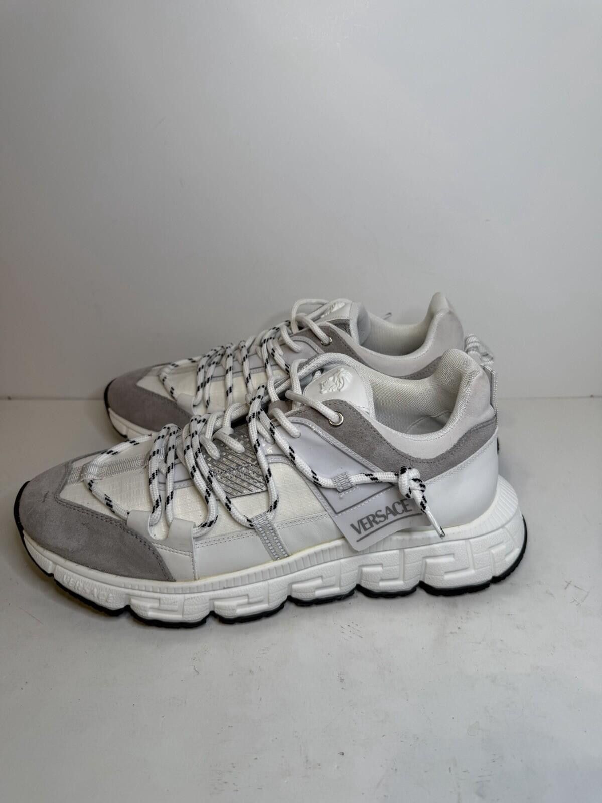 Versace Versace Trigreca Sneakers White Grey Low Top EU 46.5 US 13.5 Size US 14 / EU 47 - 4 Thumbnail
