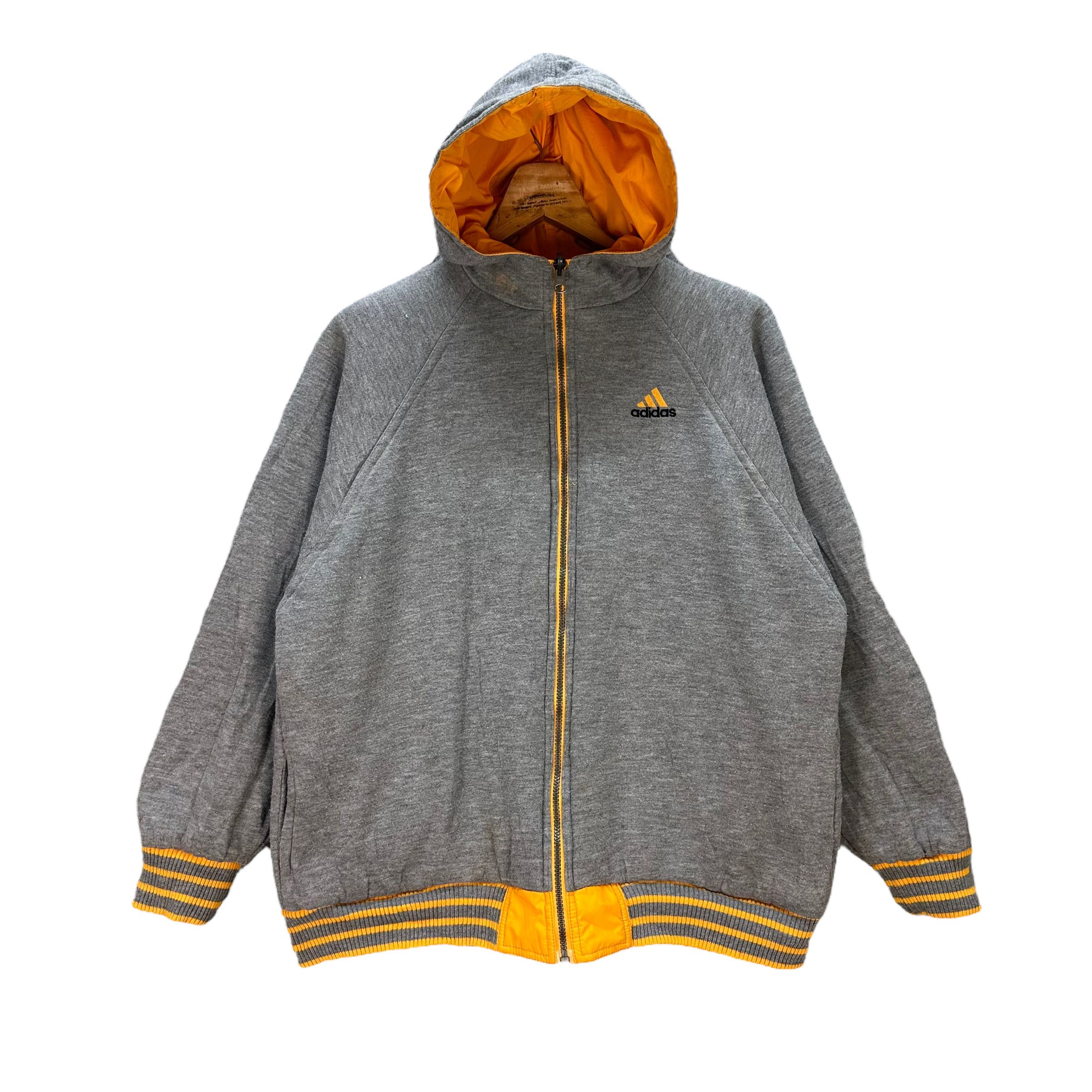 Adidas ADIDAS EMBROIDERY BIG LOGO REVERSIBLE HOODIE JACKET 8607-017 Size US XL / EU 56 / 4 - 11 Thumbnail