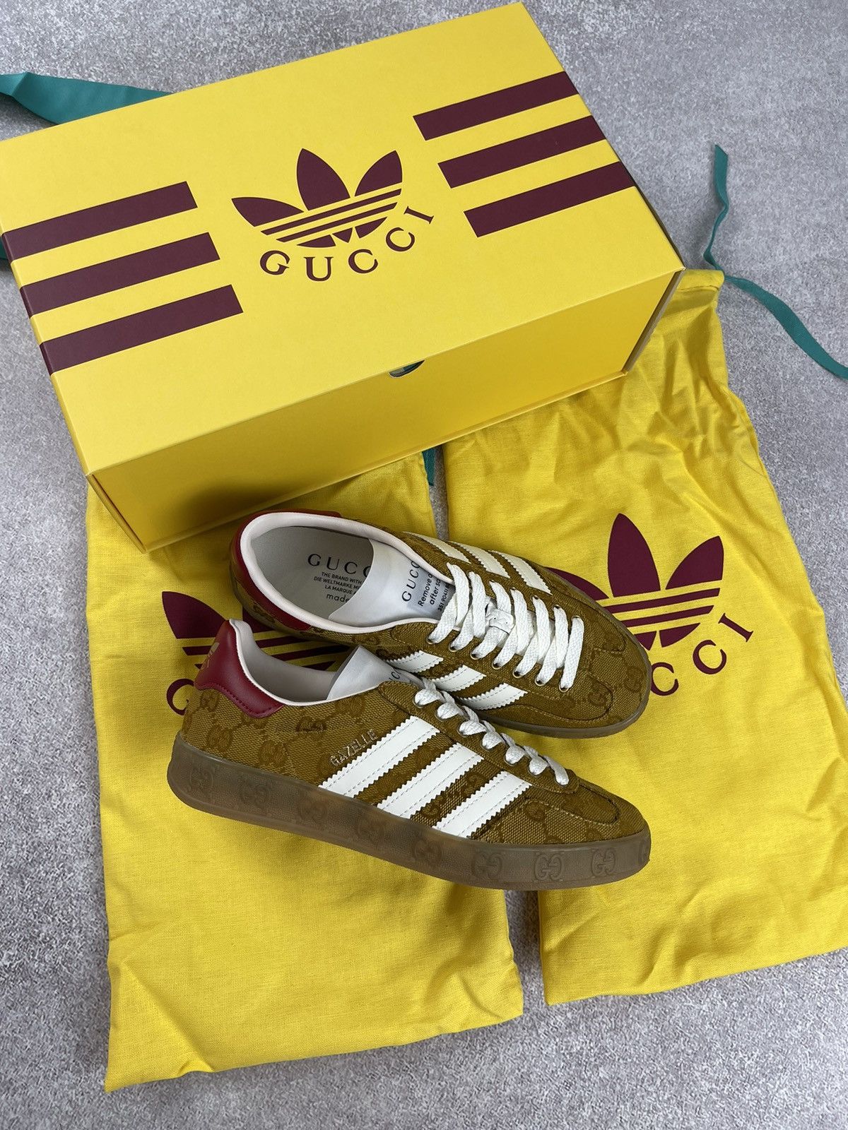 Adidas × Gucci Adidas x Gucci Gazelle OG Monogram Sneakers Size 36 2/3 Size US 5.5 / IT 35.5 - 8 Thumbnail