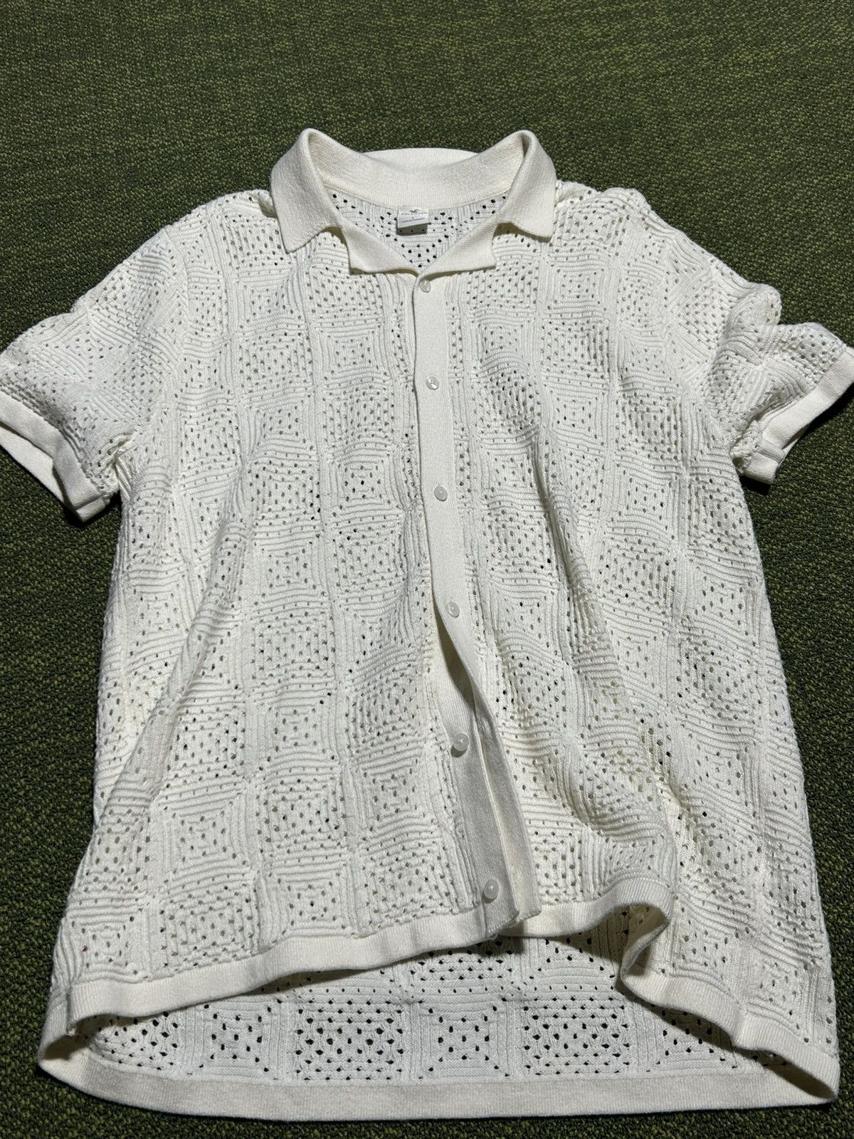Hollister White Hollister Crochet Button Up Size US L / EU 52-54 / 3 - 1 Thumbnail
