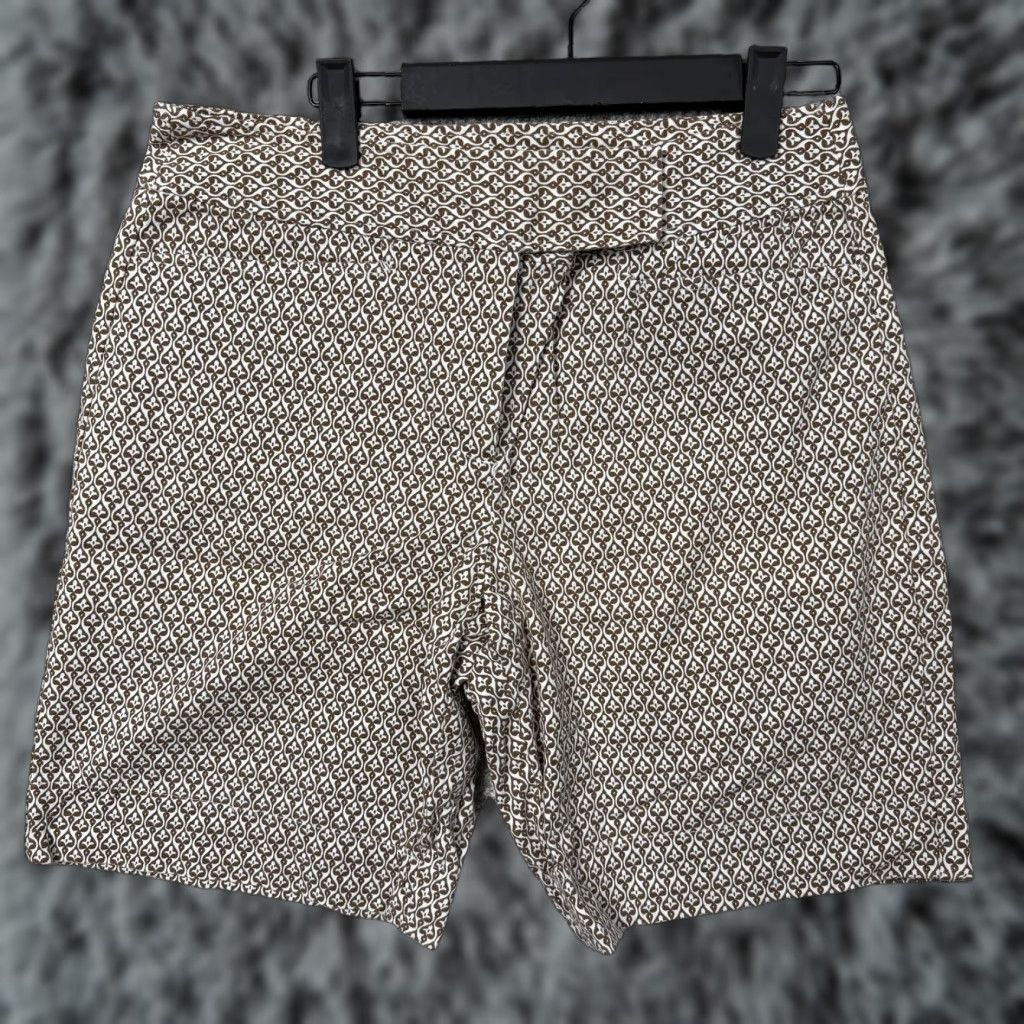 Talbots Talbots Shorts Womens 8P Brown White Geometric Chino Preppy Old Money Coastal Size 30" / US 8 / IT 44 - 1 Thumbnail