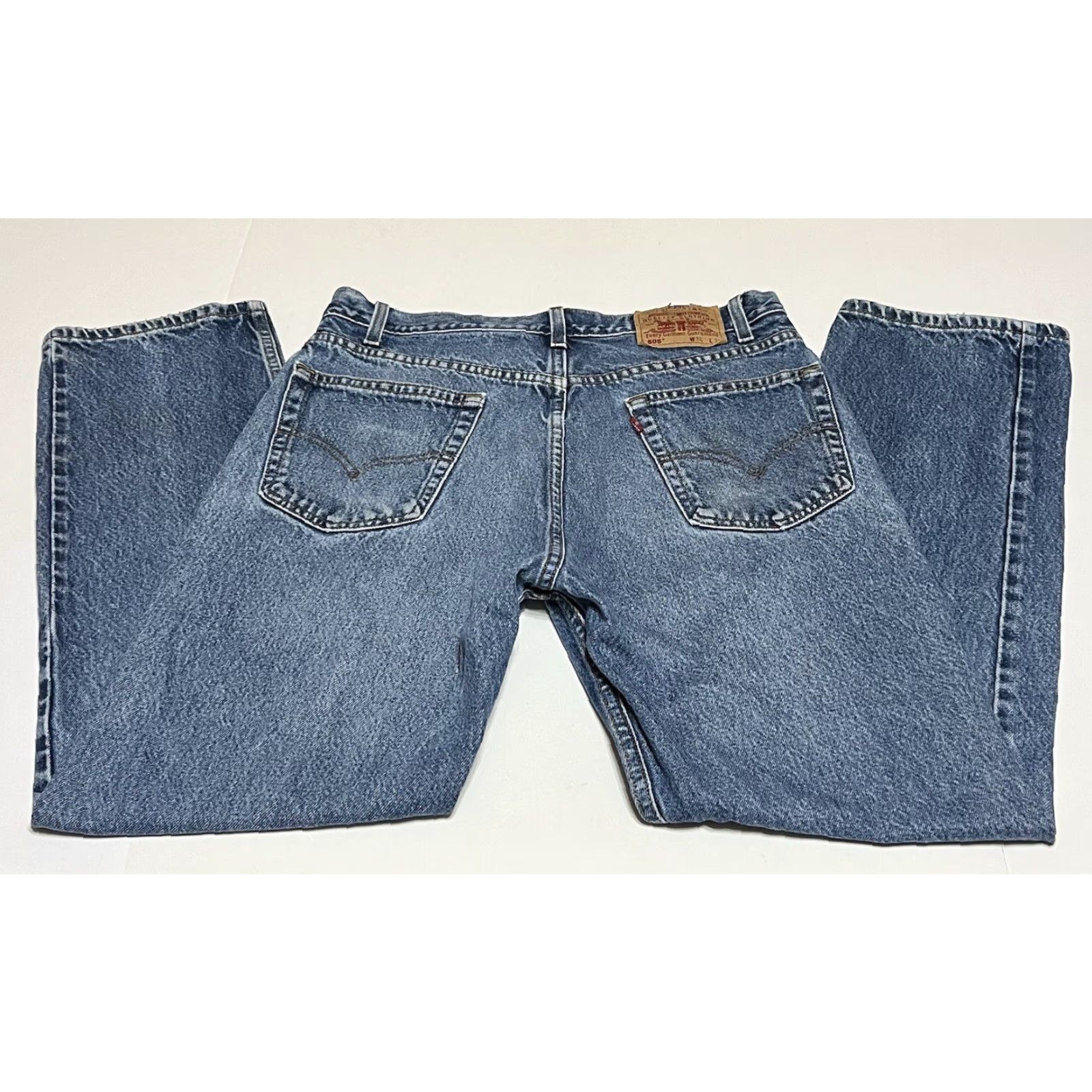 Levi's VINTAGE Levi’s 505 Regular Fit Jeans Blue Distressed 34x30 Straight Mens Denim 5-Pocket Belt Loops Mid Rise Size US 34 / EU 50 - 2 Thumbnail