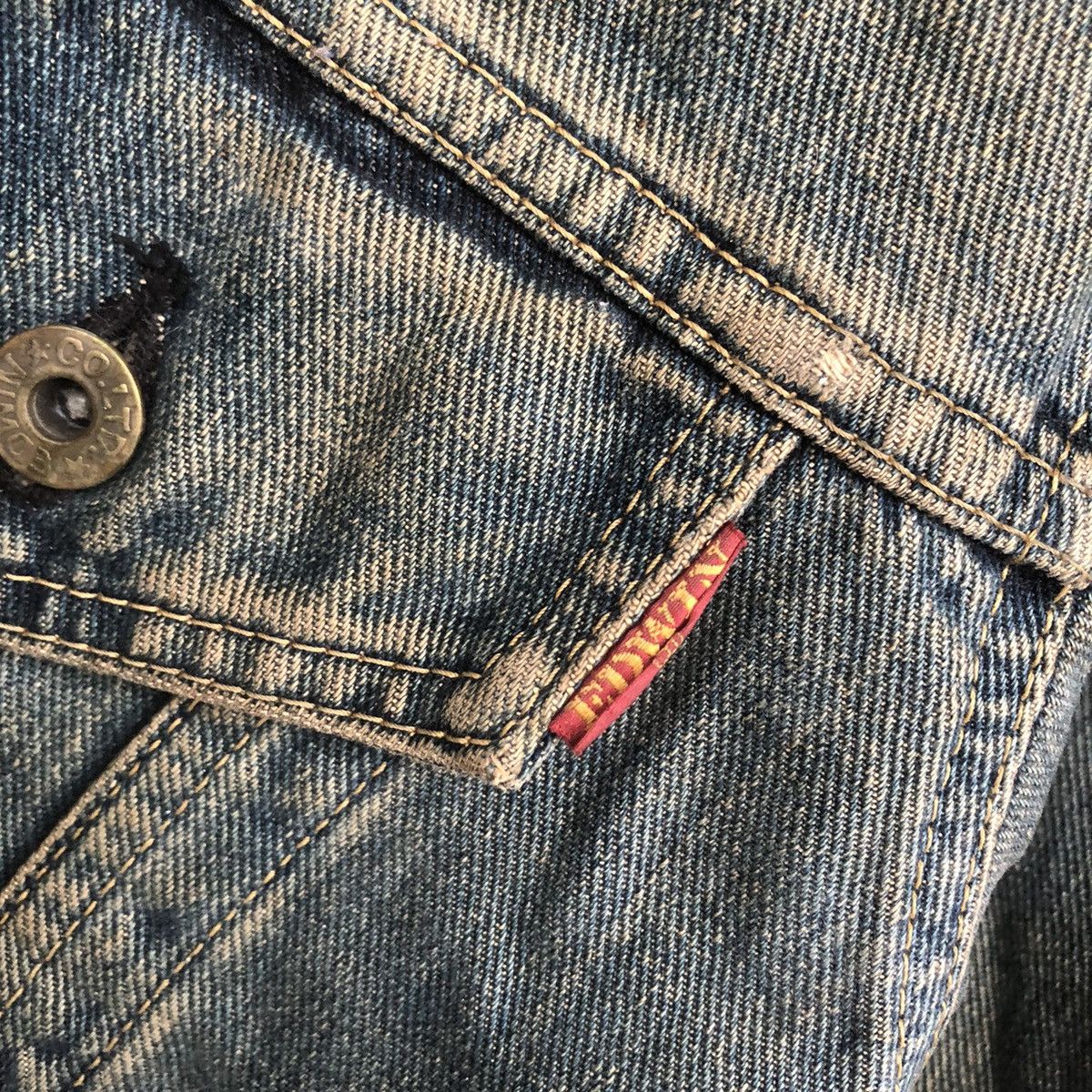Edwin × Japanese Brand 90’ Edwin 100% Cotton Sanforized Denim Jacket Size US L / EU 52-54 / 3 - 4 Thumbnail