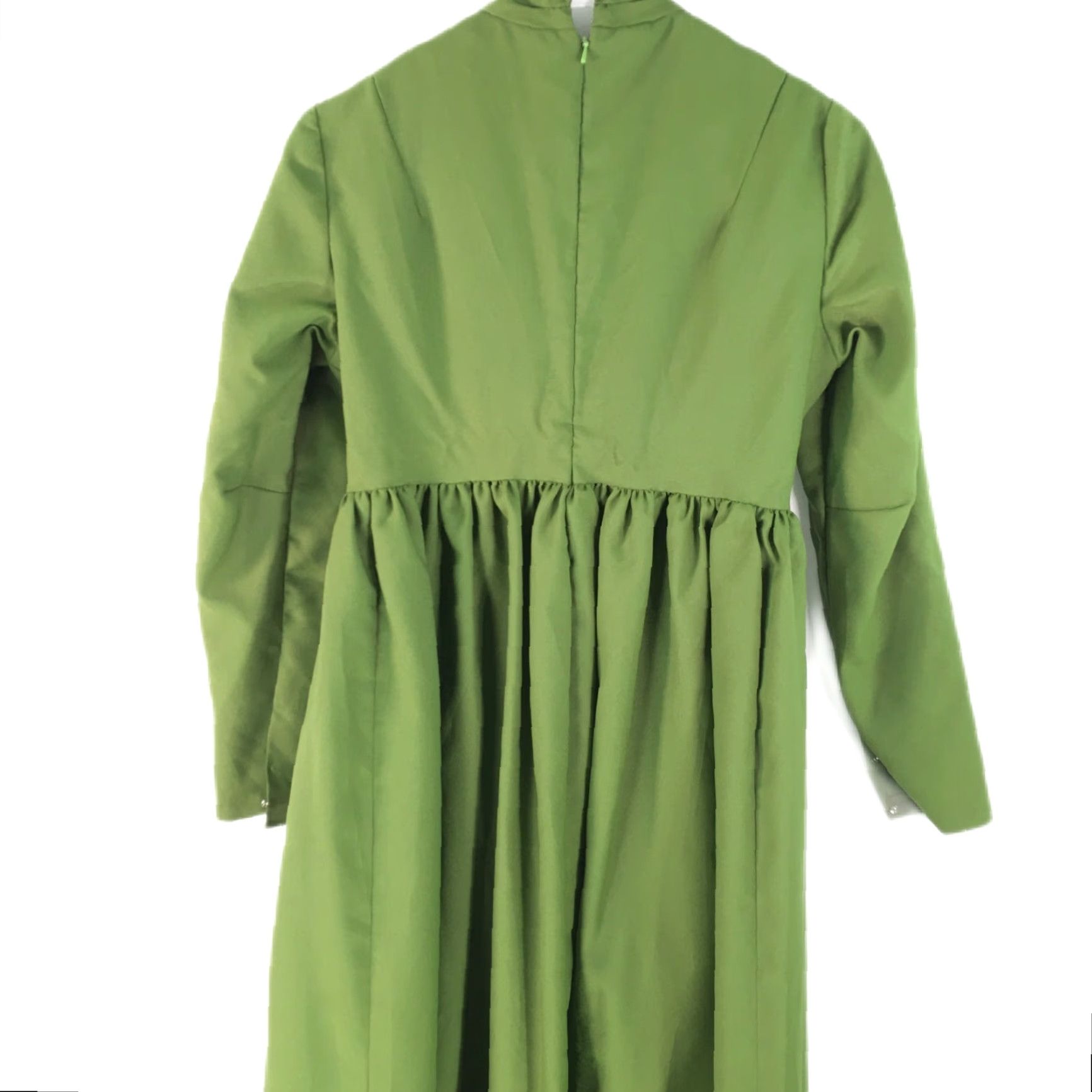 Olive VTG Unbranded Womens MaryLou Handmade Draped Neck Olive Green Gown Dress Size Large MaryLou VTG Size 4XL / US 24-26 - 5 Thumbnail