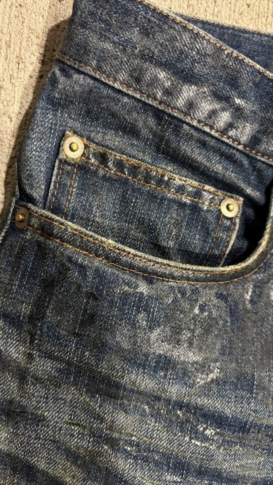 Dior × Hedi Slimane SS07 Dior Homme By Hedi Slimane Waxed Luster Denim Size US 32 / EU 48 - 7 Thumbnail