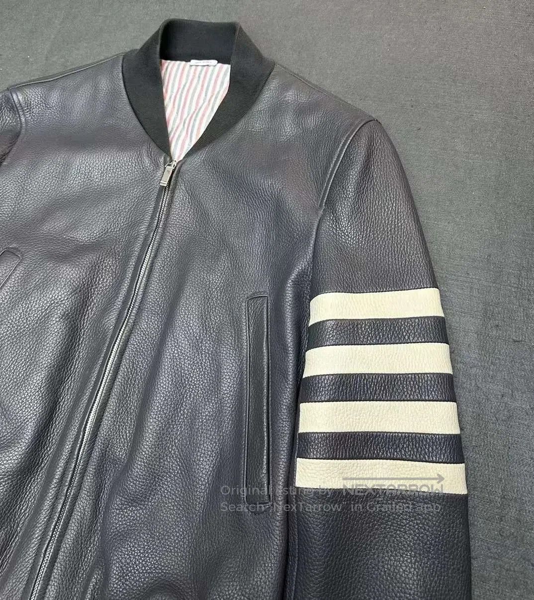 Thom Browne Thom Browne TB Leather Varsity Bomber Jacket. Size US M / EU 48-50 / 2 - 3 Thumbnail