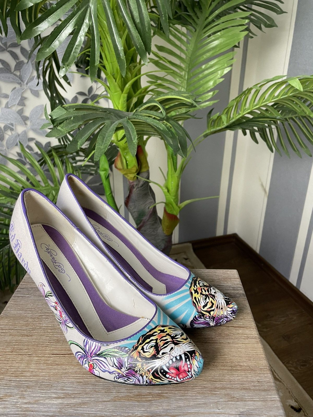 Ed Hardy Ed Hardy Women’s Graphic Tiger Floral Metal High Heel Size US 5.5 / IT 35.5 - 5 Thumbnail