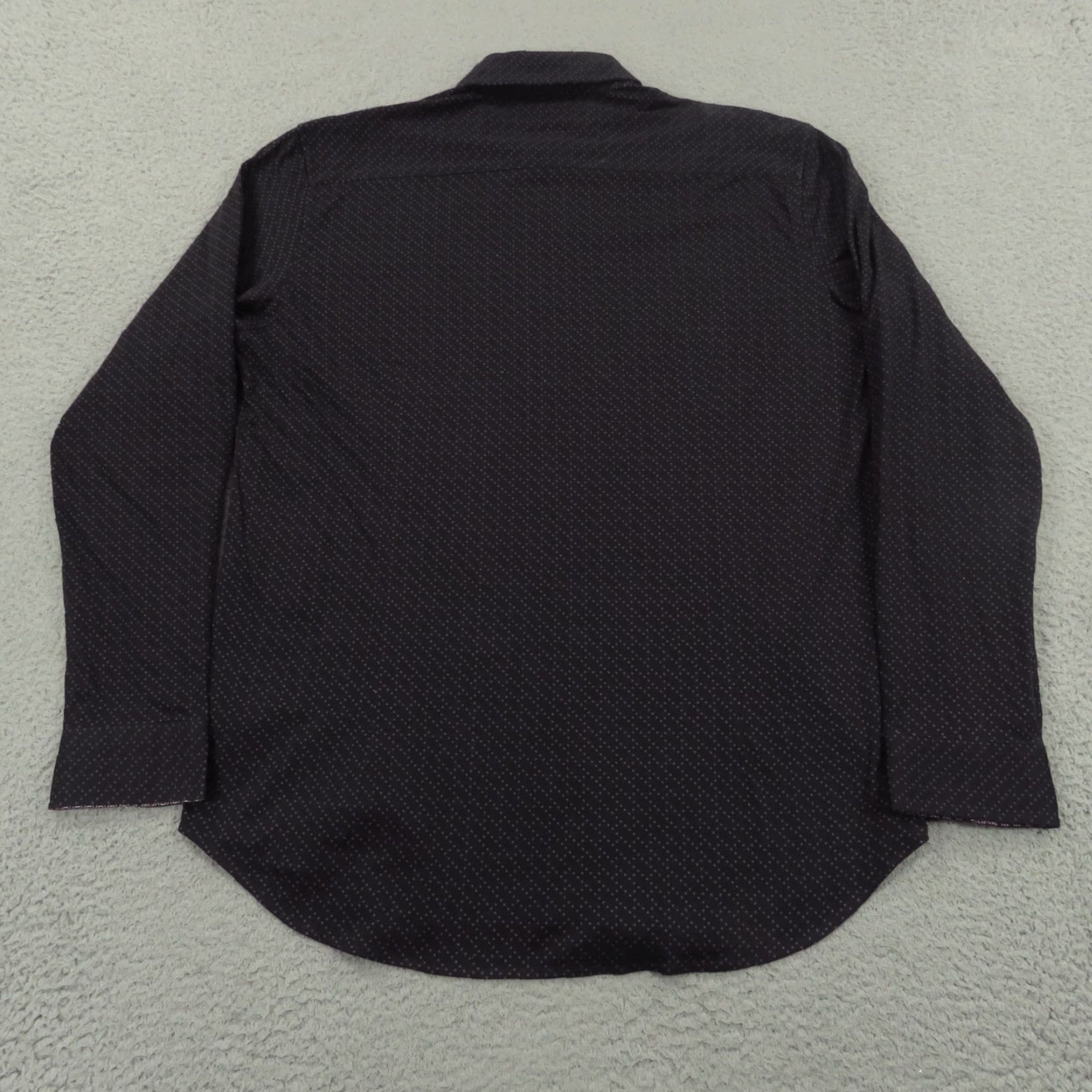 Buttero Butter Cloth Shirt Men Large Black Grey Geometric Dot Performance Flex Stretch Mens Size US L / EU 52-54 / 3 - 7 Thumbnail