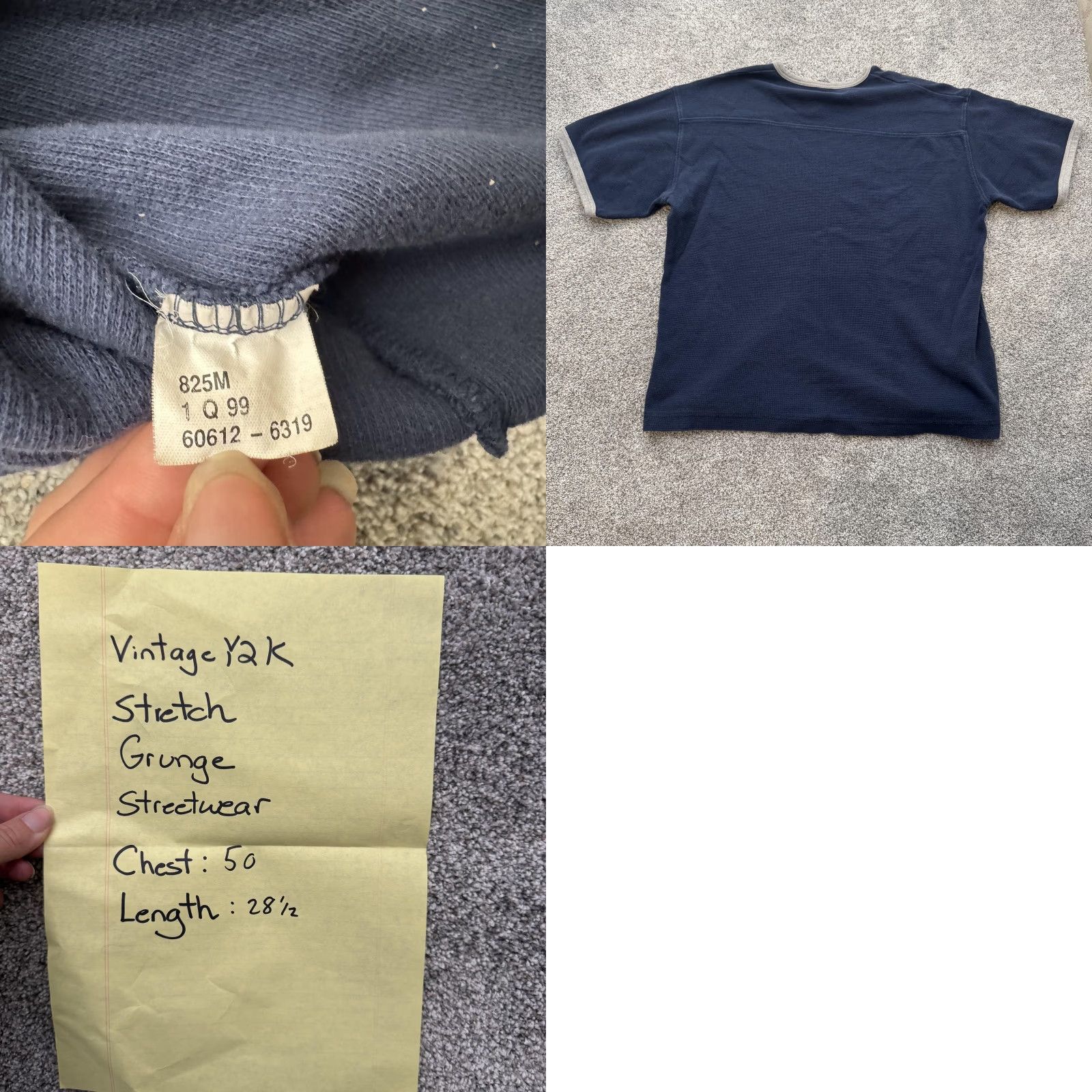 Levi's VINTAGE Levi's Shirt Mens XL Blue Gray Short Sleeve Stretch 90s Grunge Streetwear Y2K Size US XL / EU 56 / 4 - 8 Thumbnail