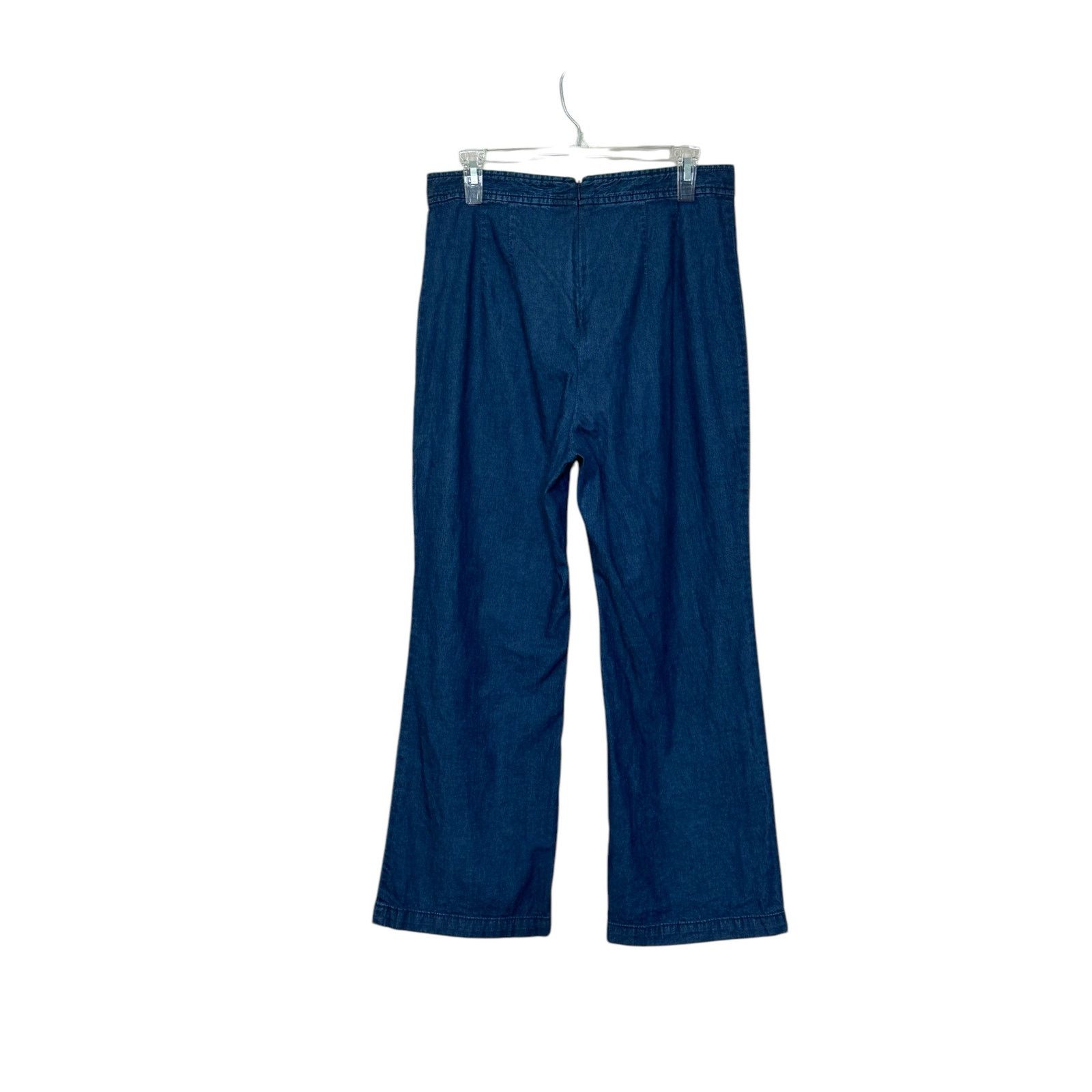 Free People Free People blue flat front wide legs jeans size 10 Size 32" / US 10 / IT 46 - 7 Thumbnail