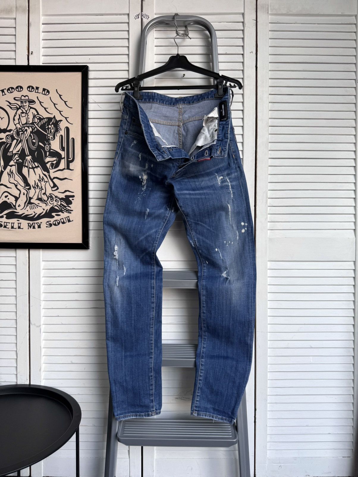 Dsquared2 Dsquared2 Cool Guy Jeans Painted Distressed Denim Size US 34 / EU 50 - 4 Thumbnail
