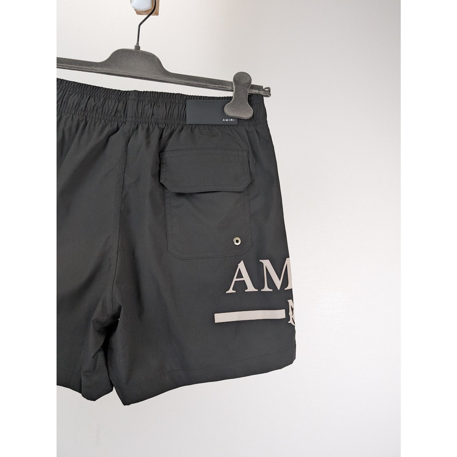 Amiri o1rshd1 Q:2 / MA Bar Logo Swimtrunk Shorts Black/Natural Size US 36 / EU 52 - 10 Thumbnail