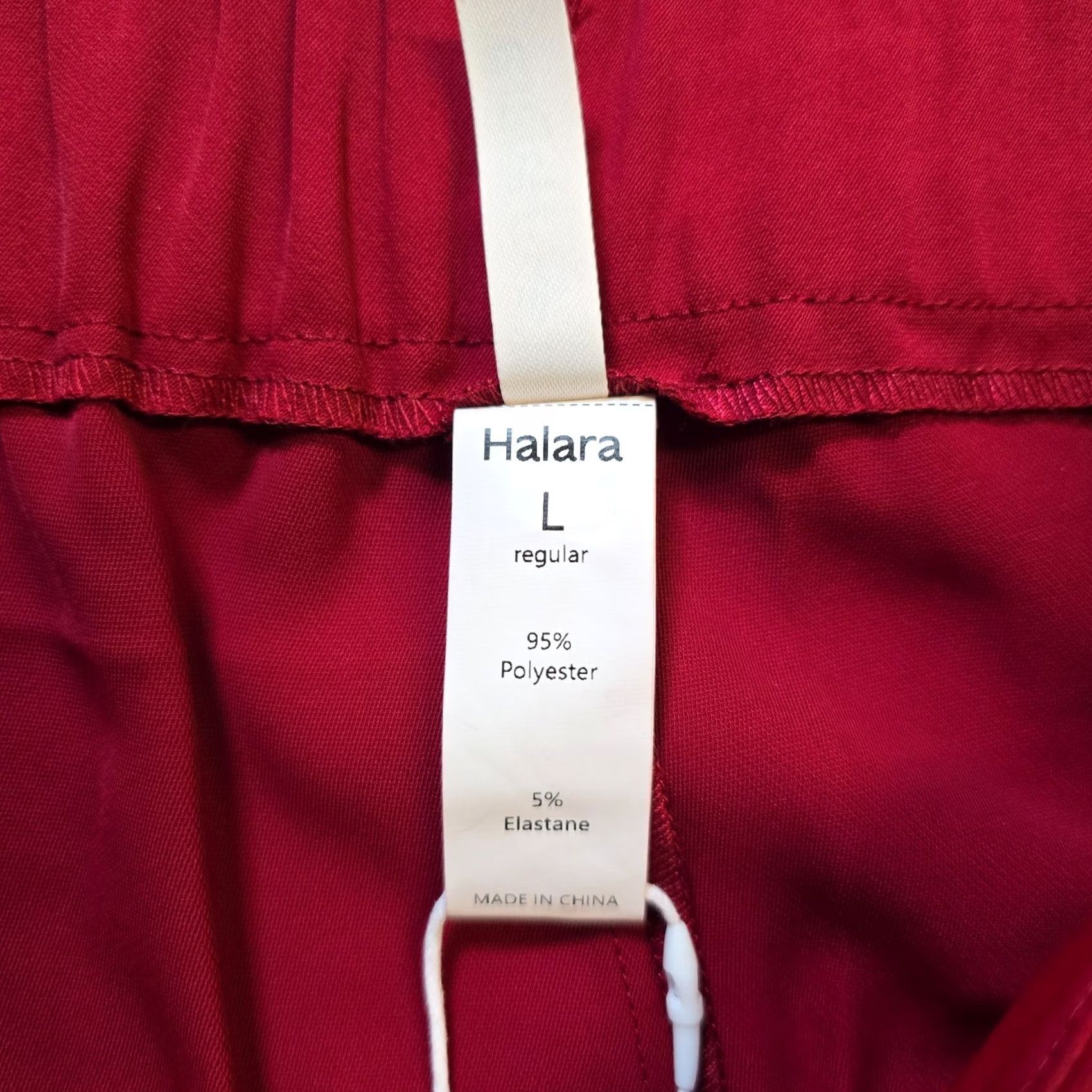 Vintage Halara Pants Womens Size Large Red High Waist Tie Side Wide Leg Wrap Work Career Size 36" / US 14 / IT 50 - 4 Thumbnail