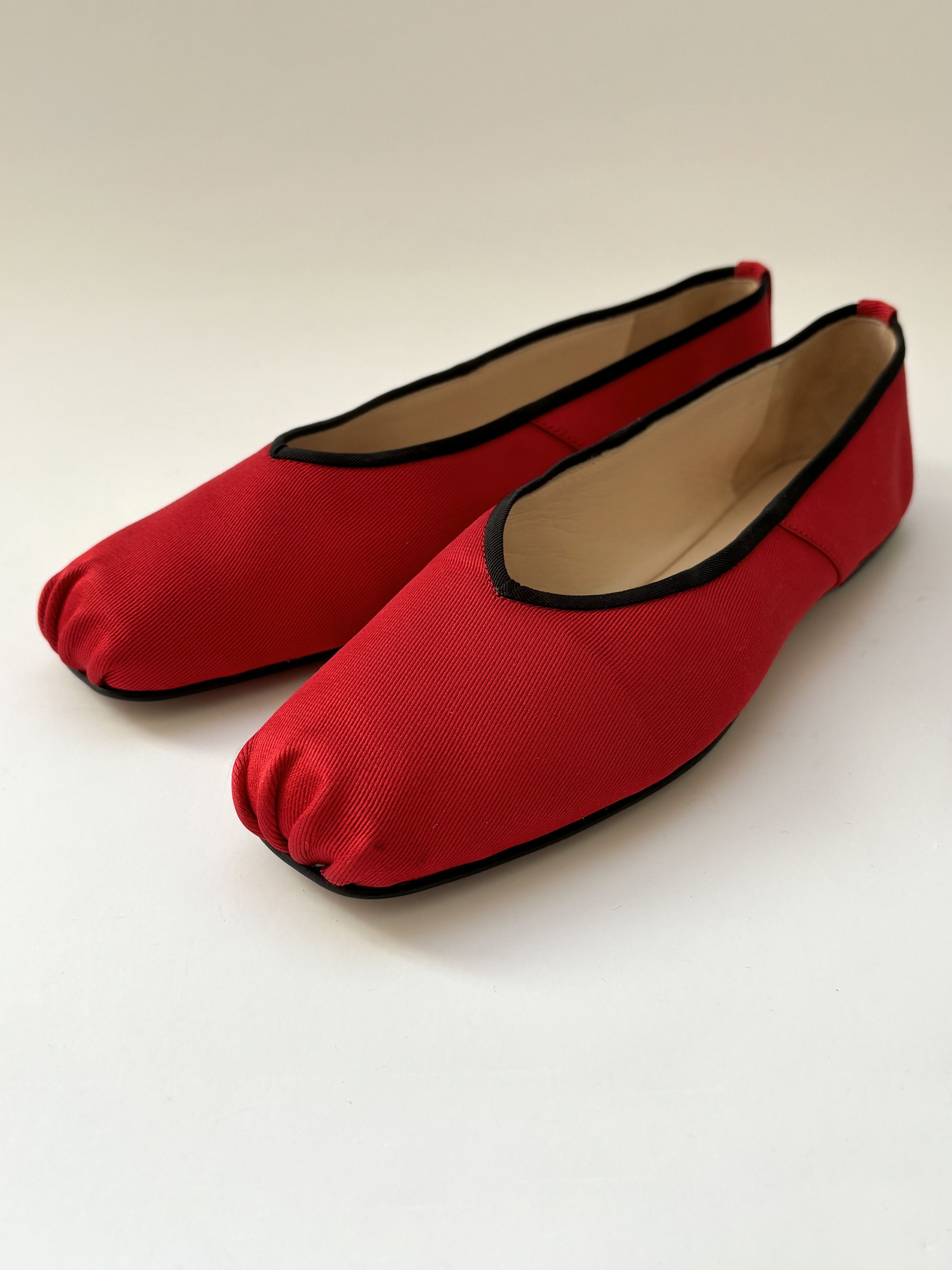 The Row ⚡️QUICK SALE⚡️The Row Red Satin Ballet Flats Size US 5.5 / IT 35.5 - 2 Thumbnail
