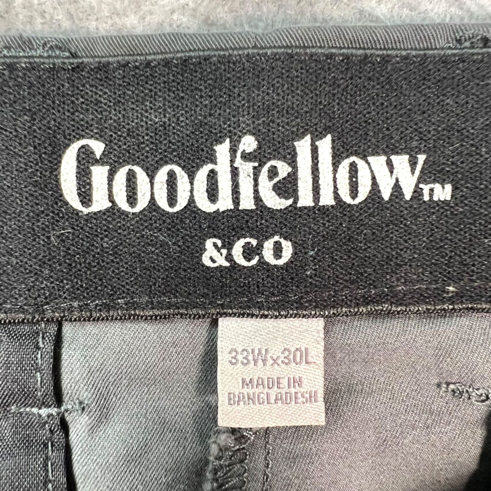 Vintage Goodfellow & Co Mens Slim Fit Pants 33 x 28 Gray Cotton Blend Nylon Flat Front Chino Regular Size 33 Inseam 28 Size US 33 - 3 Thumbnail