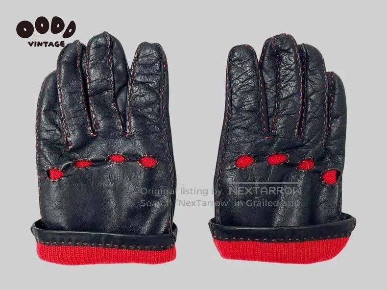 Vivienne Westwood Vivienne Westwood size 20 Leather and wool gloves with red Size ONE SIZE - 2 Thumbnail