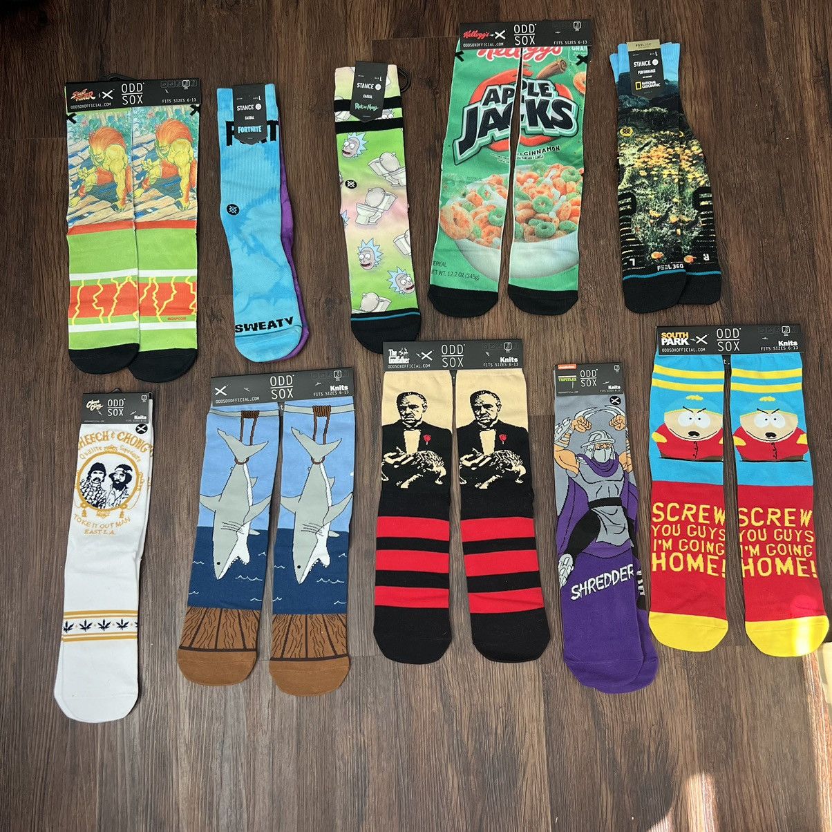 image of Stance X Odd Sox Bundle 25 Pairs in White, Men's