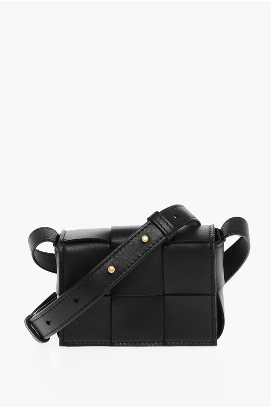 Bottega Veneta Nappa Intreccio Mini Bag in Black, Women's