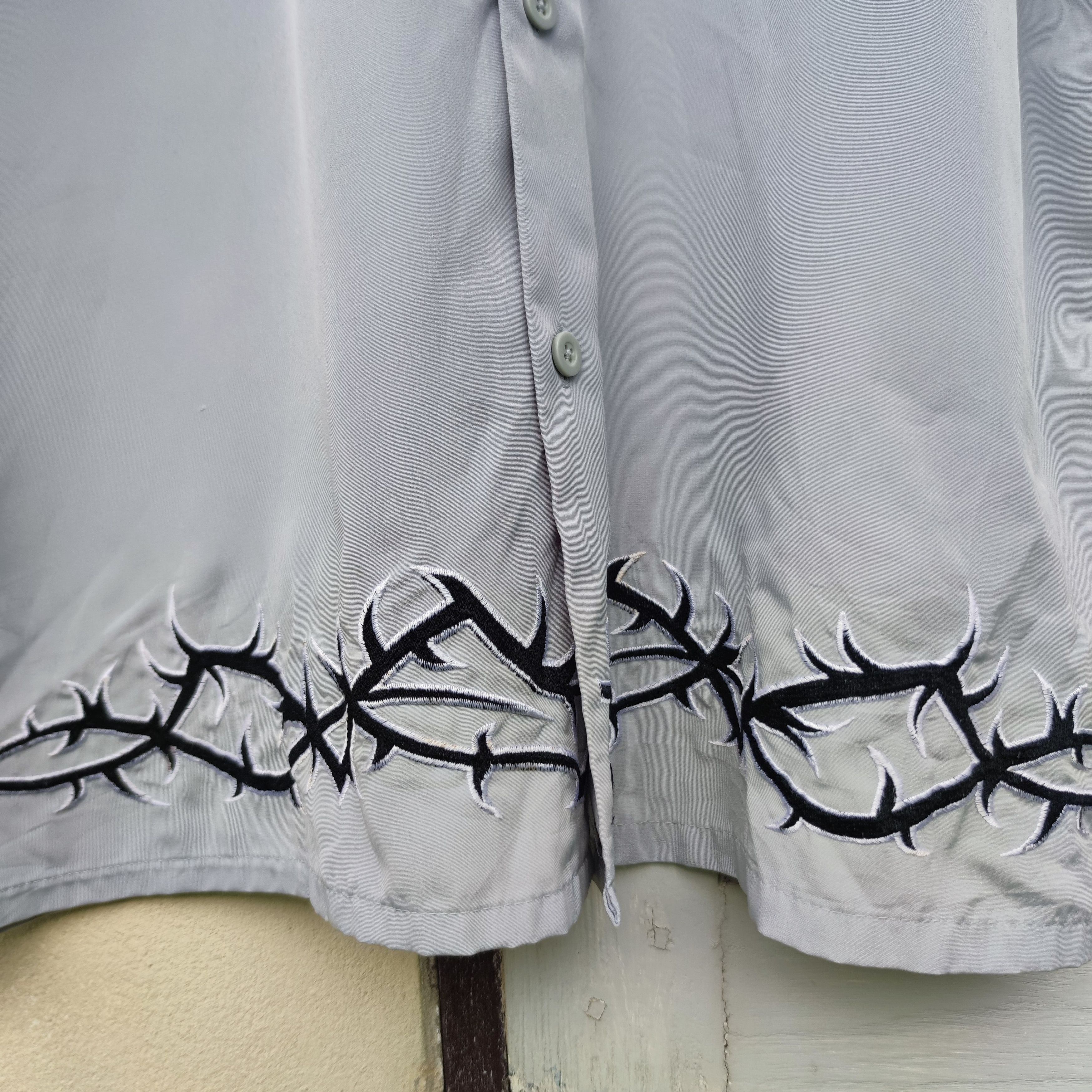 Vintage Sapphire Loung Tribal Barb Embroidered Oversized Shirt Size US XL / EU 56 / 4 - 6 Thumbnail
