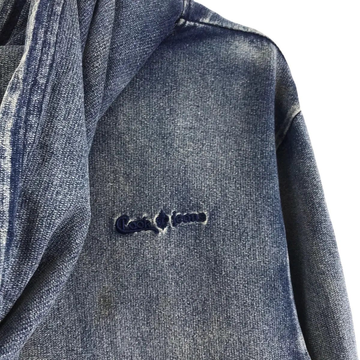 Vintage Vintage COOK JEANS JAPAN Pure Indigo Natural Distress Jacket Size US L / EU 52-54 / 3 - 5 Thumbnail