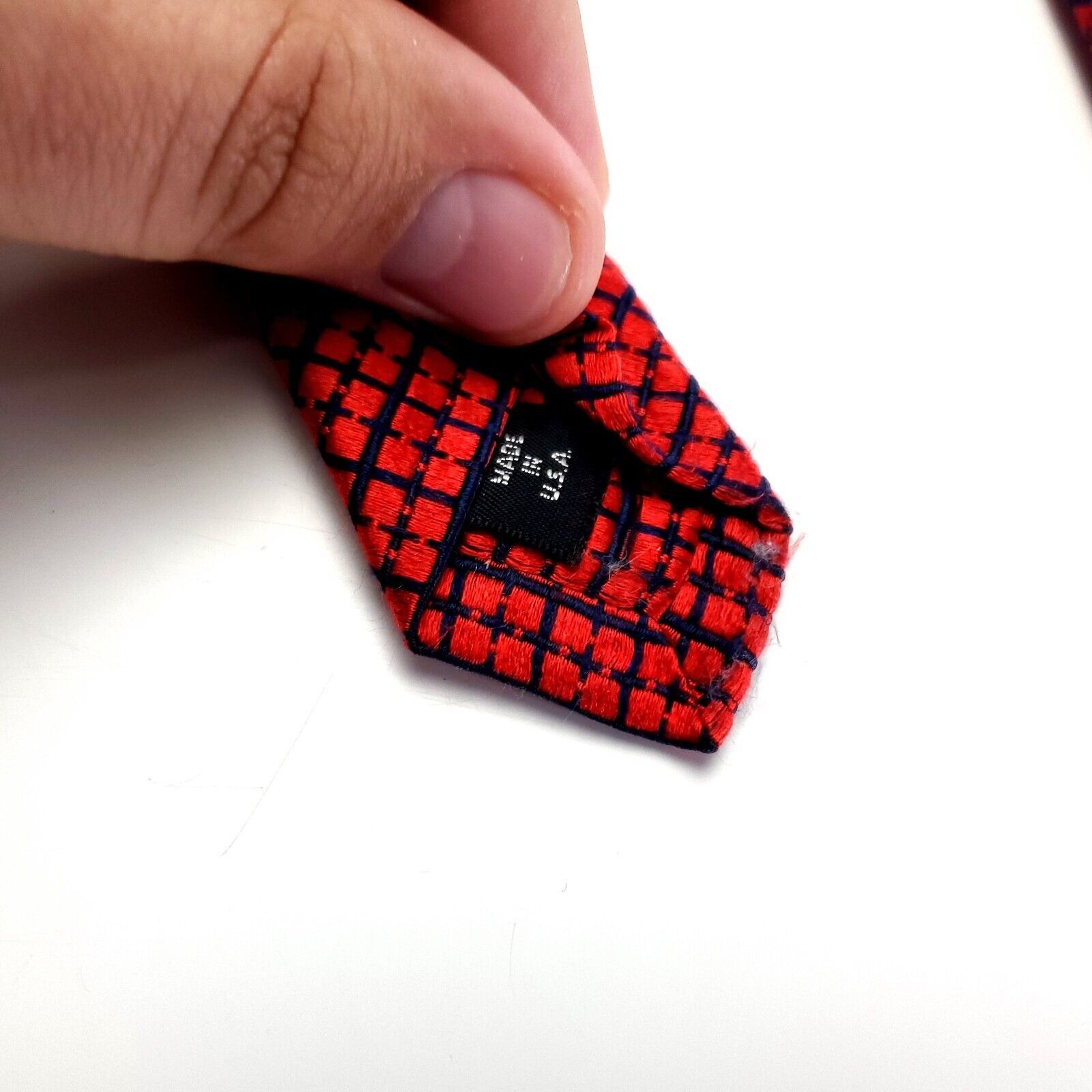 Jos. A. Bank Jos A Bank Signature Collection Silk Tie Woven Red Black Che Size ONE SIZE - 4 Thumbnail