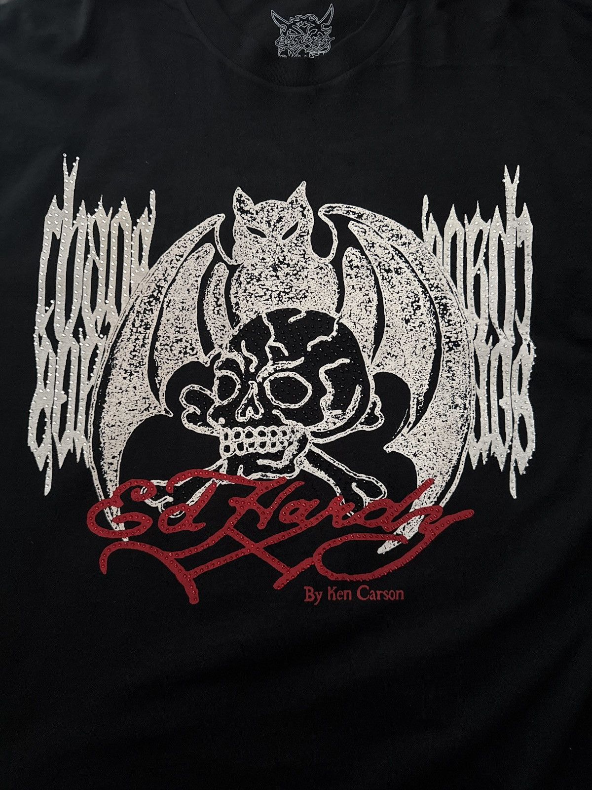 Ed Hardy × Ken Carson GRAIL…Ken Carson x Ed Hardy Rhinestone Long Sleeve Size US XXL / EU 58 / 5 - 1 Thumbnail